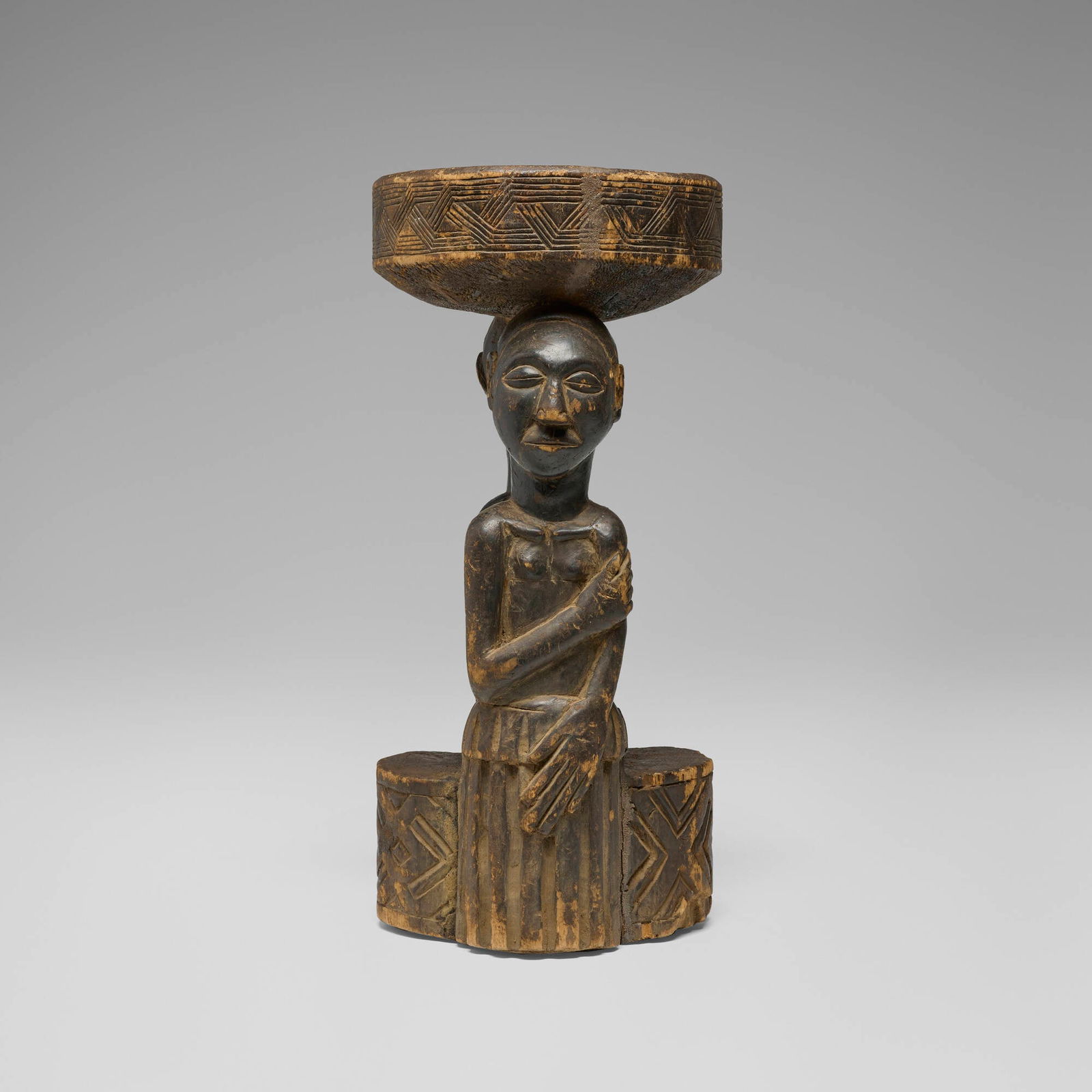 Yoruba, Figural stool - 2
