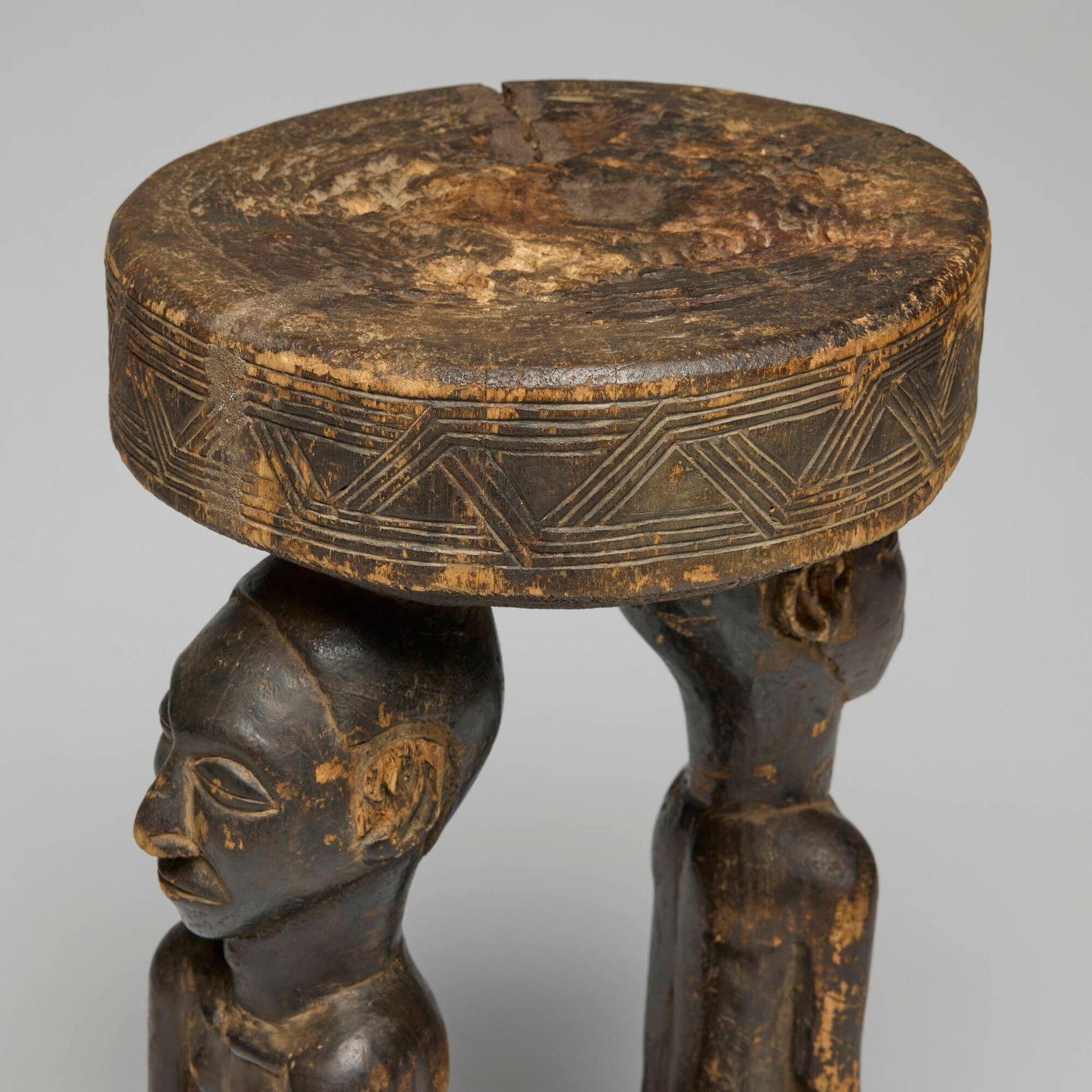 Yoruba, Figural stool - 4