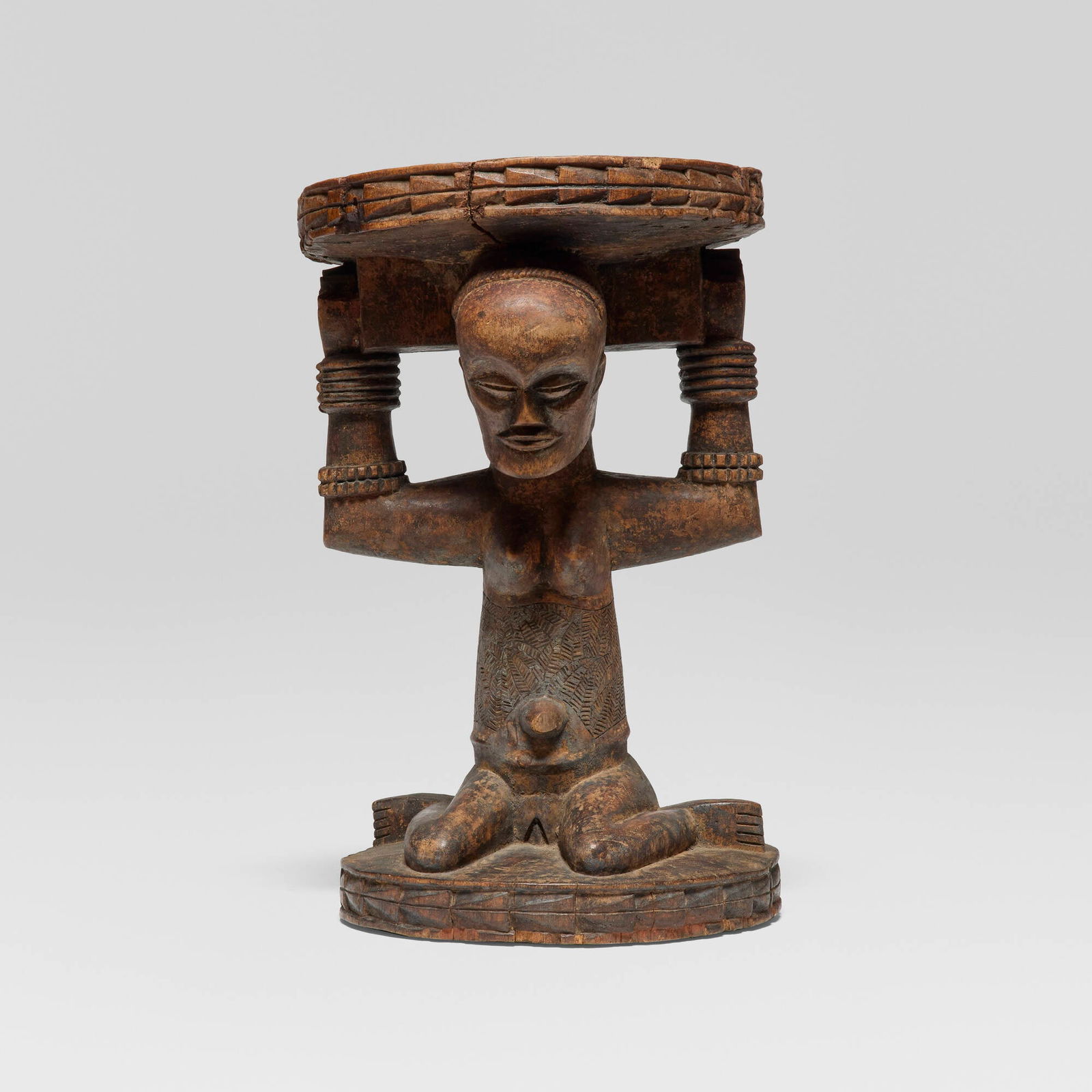Luba, Caryatid stool - 2