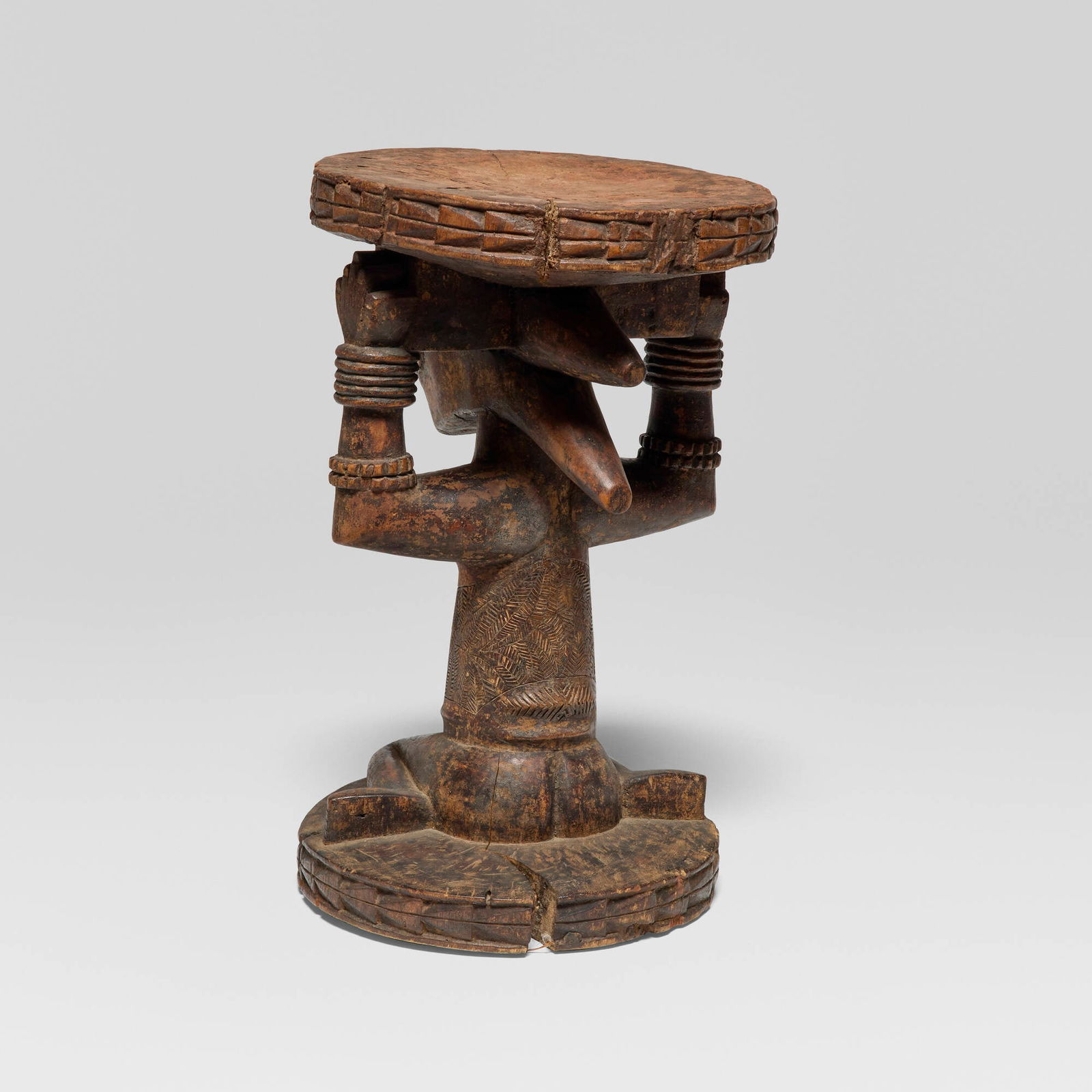 Luba, Caryatid stool - 3
