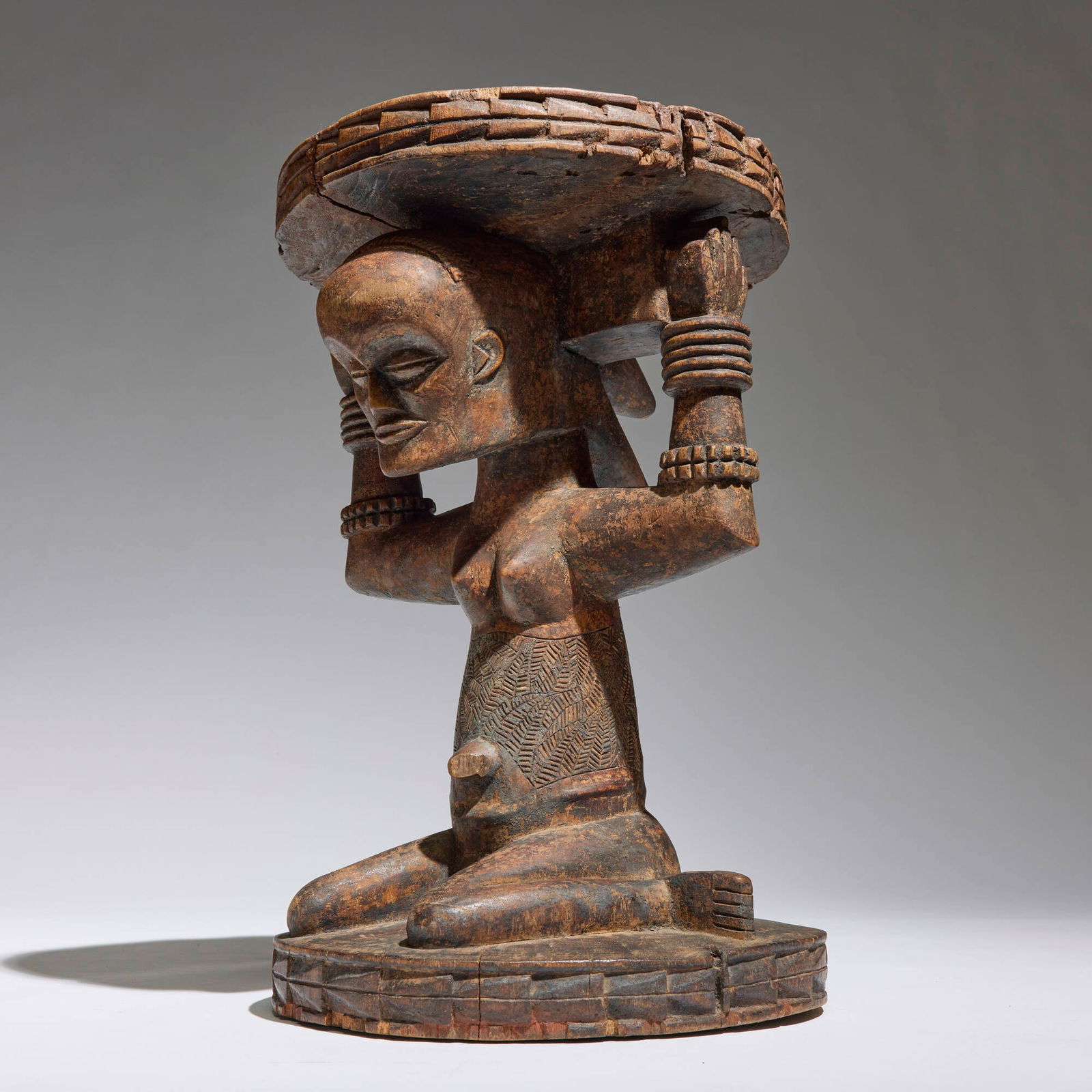 Luba, Caryatid stool - 4