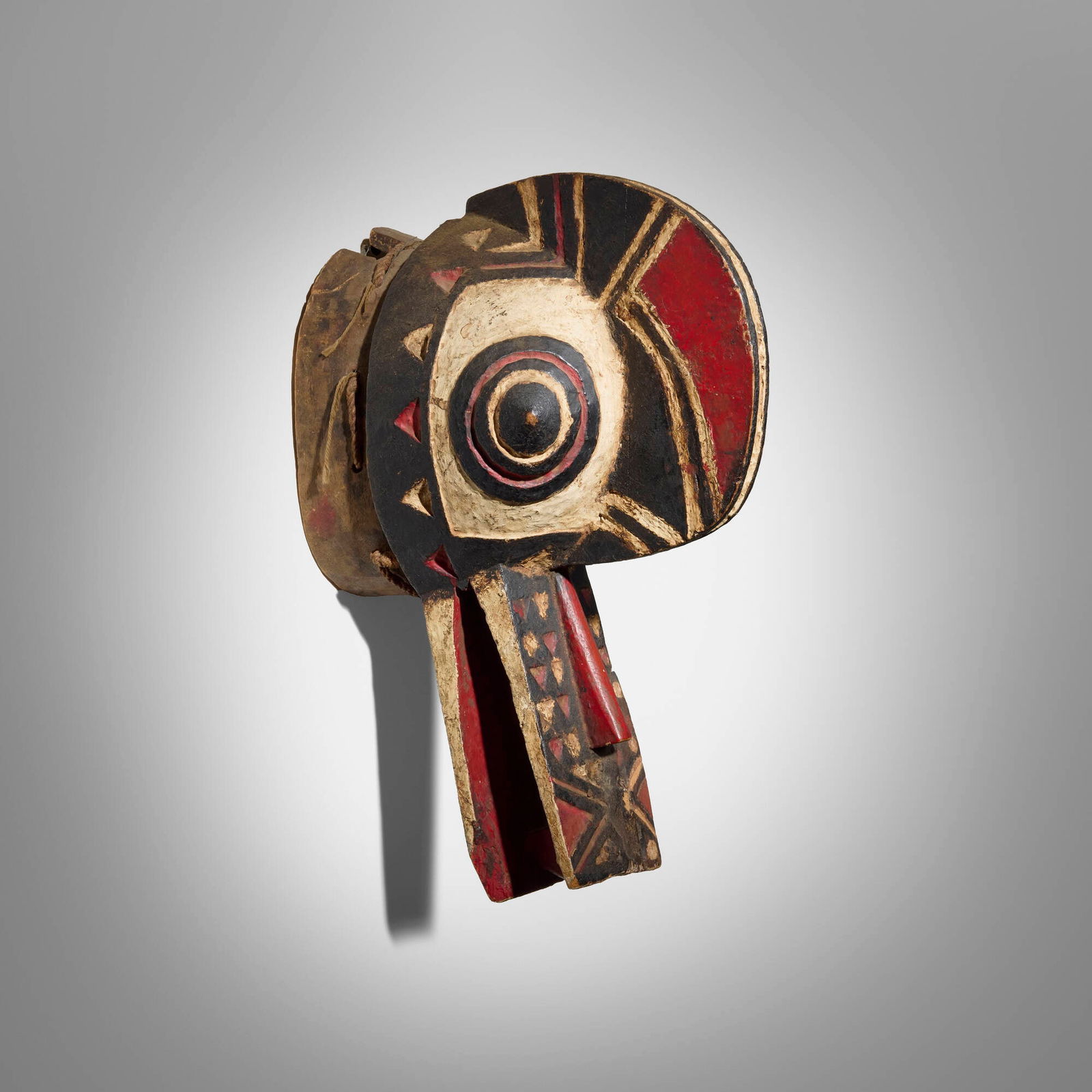 Bwa, Mask: Bwa Mask Burkina Faso, late 19th-early 20th century carved and painted wood 15 h x 5.75 w x 8.5 d in (38 x 15 x 22 cm) Provenance: Fily Keita Tribal Arts, Los Angeles | Private Collection, Los