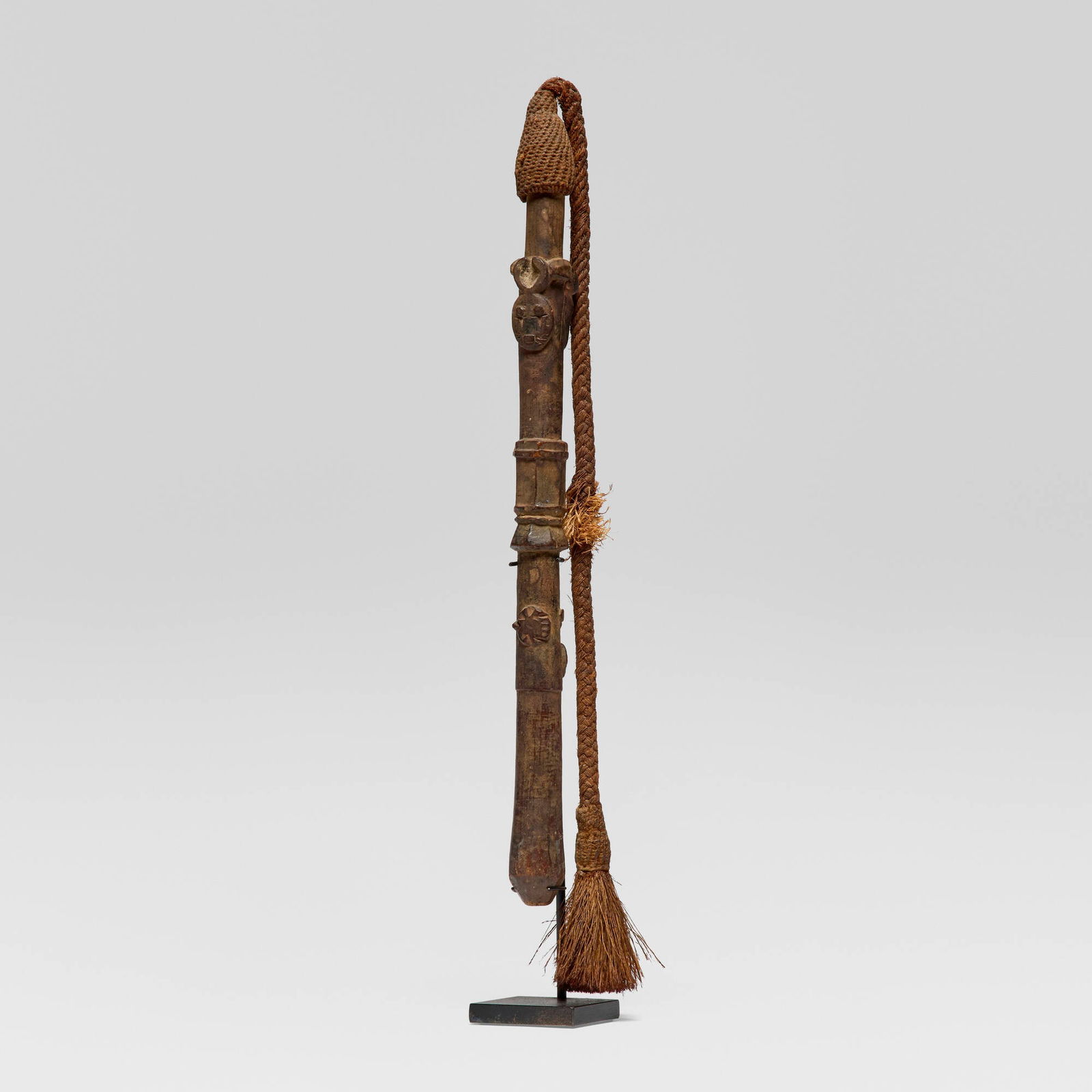 Baule, Fly-whisk: Baule Fly-whisk Cote d'Ivoire, 20th century carved wood, rope 18.5 h x 2.5 w x 2.5 d in (47 x 6 x 6 cm) Provenance: Jean-Pierre Hallet, Malibu | Private Collection, Los Angeles This work will
