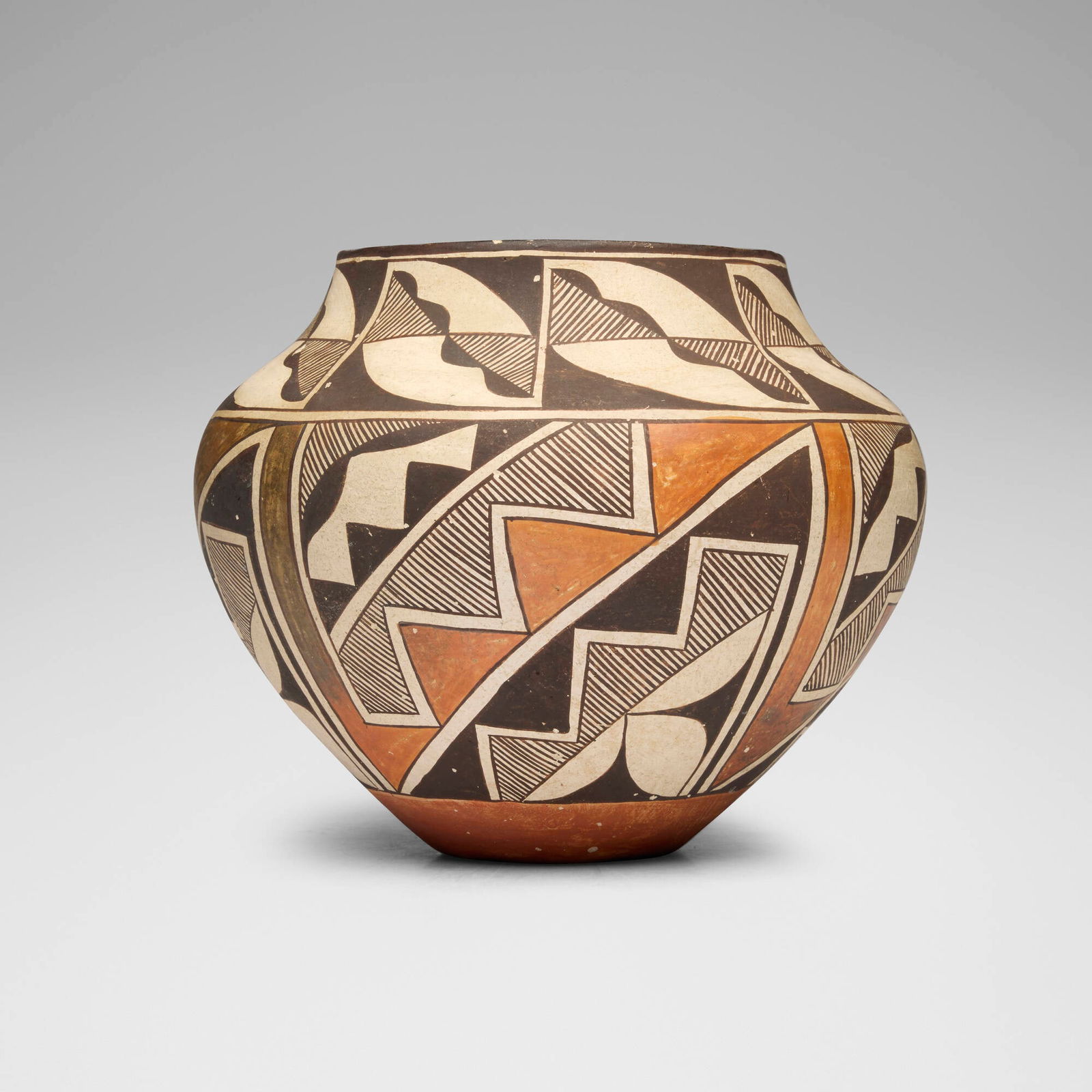 Acoma Pueblo, Polychrome olla (1 of 3)