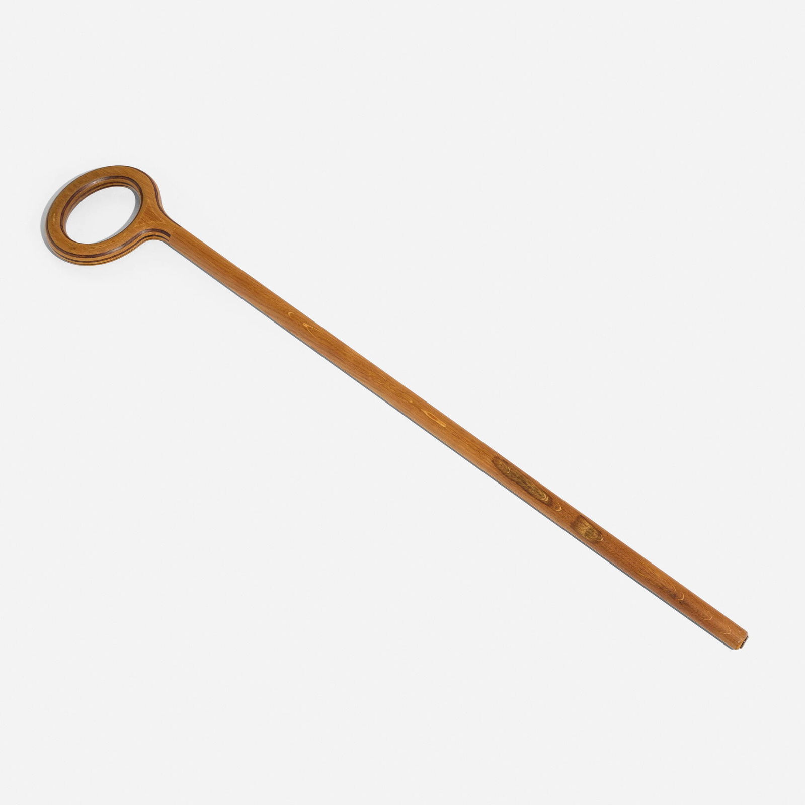 Nanna Ditzel, Walking stick: Nanna Ditzel Walking stick Kold Savvaerk Denmark, 1958 oak, laminated oak and rosewood 35.5 h x 5.75 w x 1 d in (90 x 15 x 3 cm) Literature: Bevaegelse og Skonhed: Boden om Nanna Ditzel, Moller,