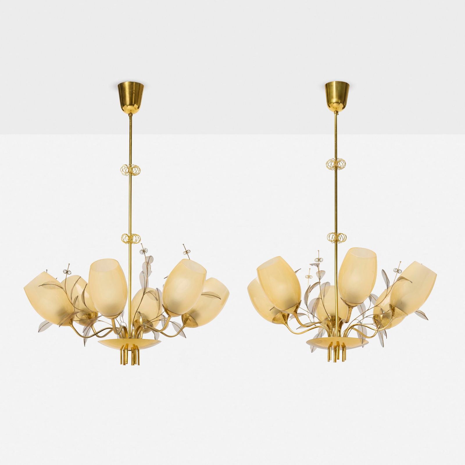 Paavo Tynell, Chandeliers model 9029/6, pair (1 of 4)