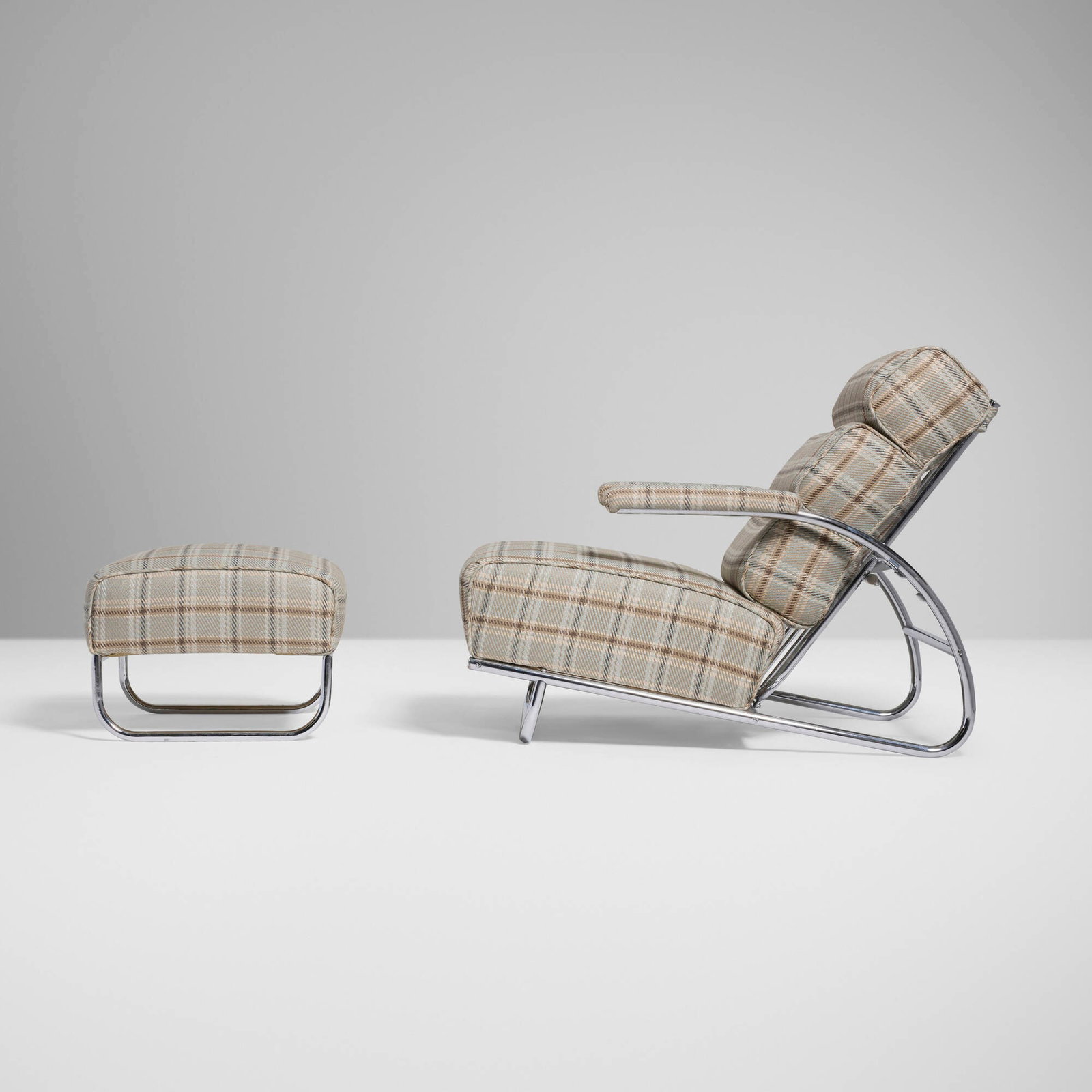 Gilbert Rohde, Adjustable lounge chair and ottoman - 2