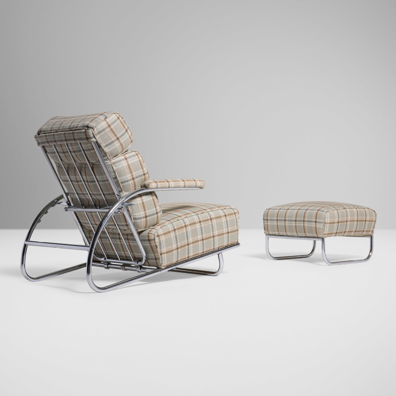 Gilbert Rohde, Adjustable lounge chair and ottoman - 3