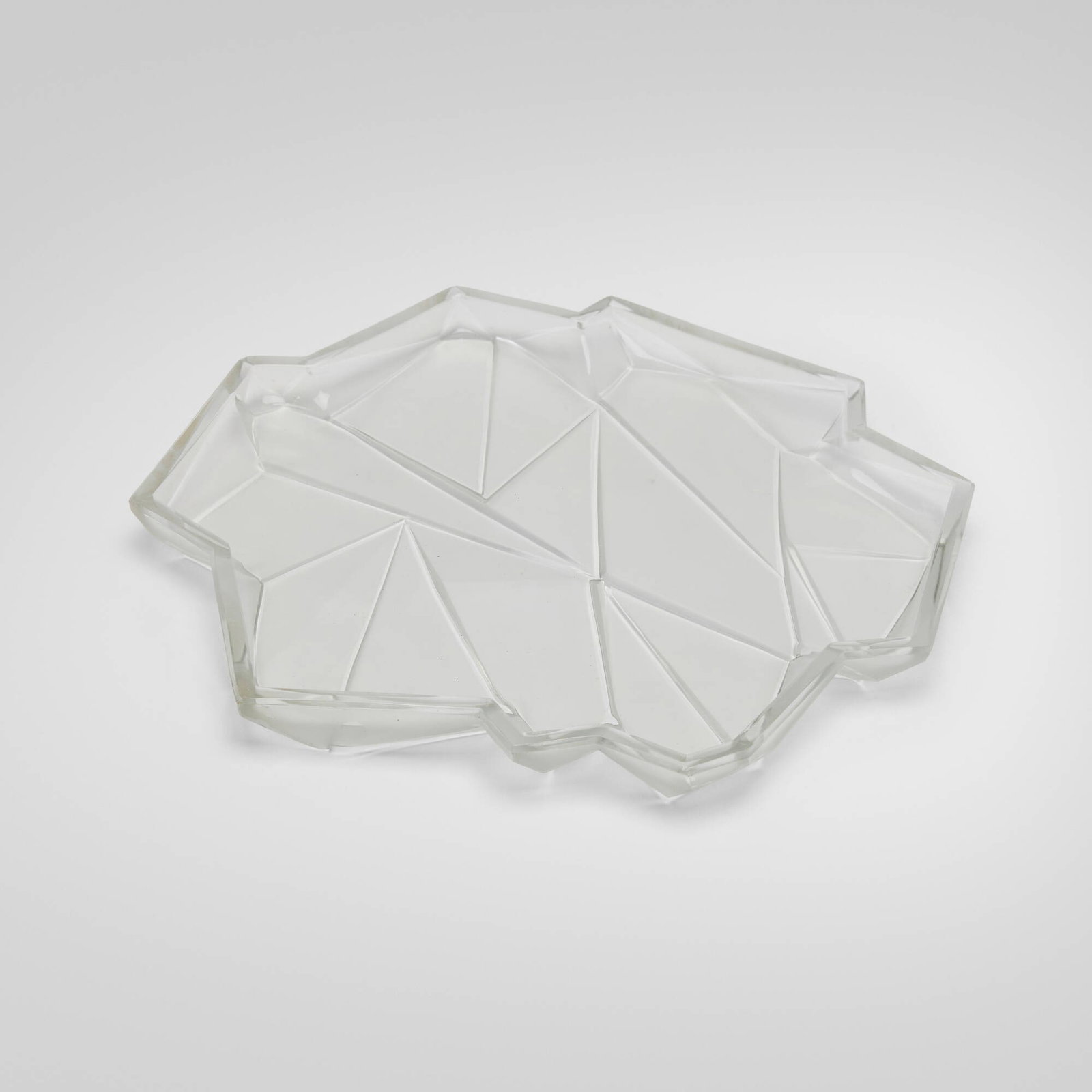 Reuben Haley, Ruba Rombic tray: Reuben Haley Ruba Rombic tray Consolidated Lamp and Glass Co. USA, c. 1930 glass 1 h x 10.5 w x 11.5 d in (3 x 27 x 29 cm) Provenance: Private Collection Literature: American Art Deco, Duncan,