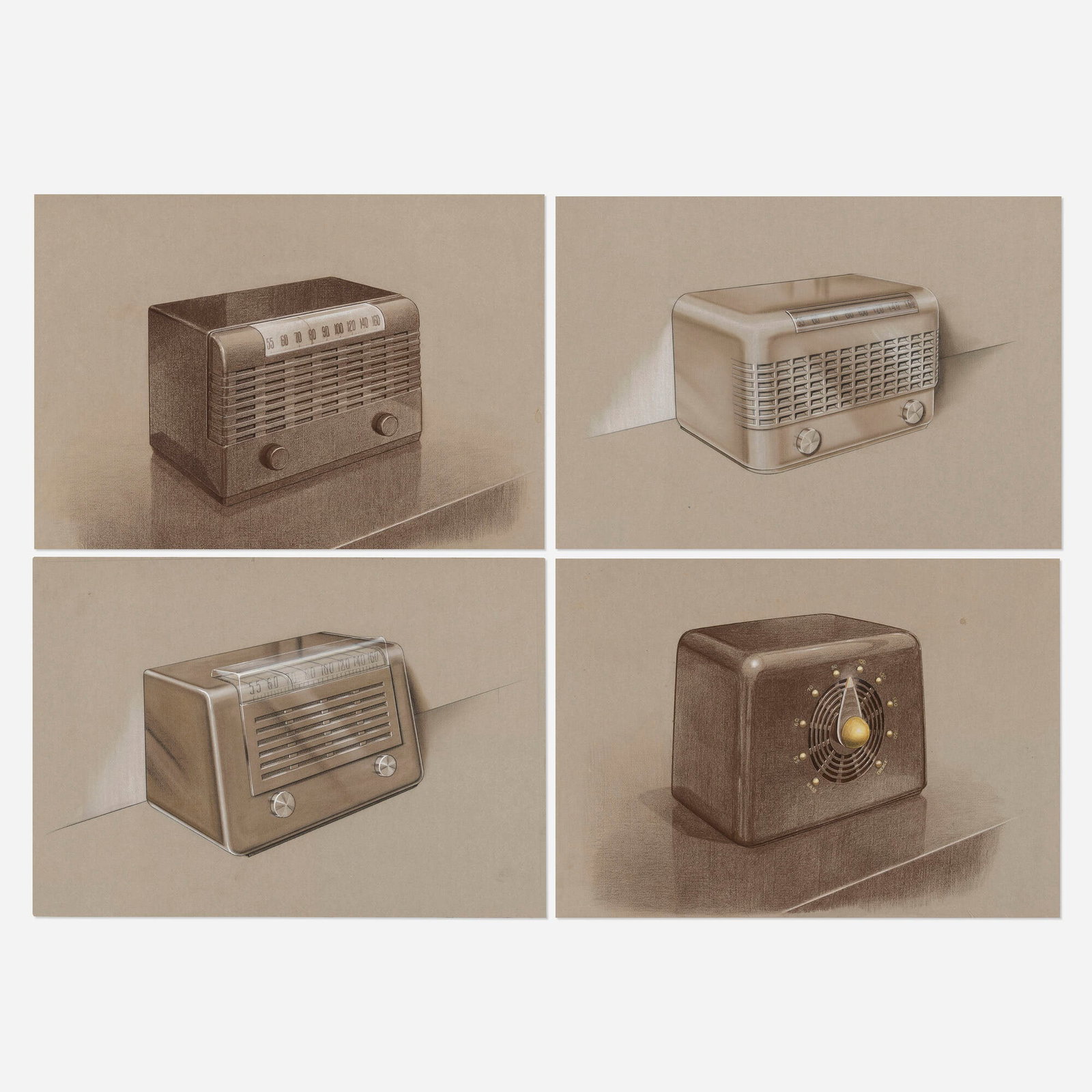 Henry Dreyfuss, RCA radio concept renderings (four works) (1 of 3)