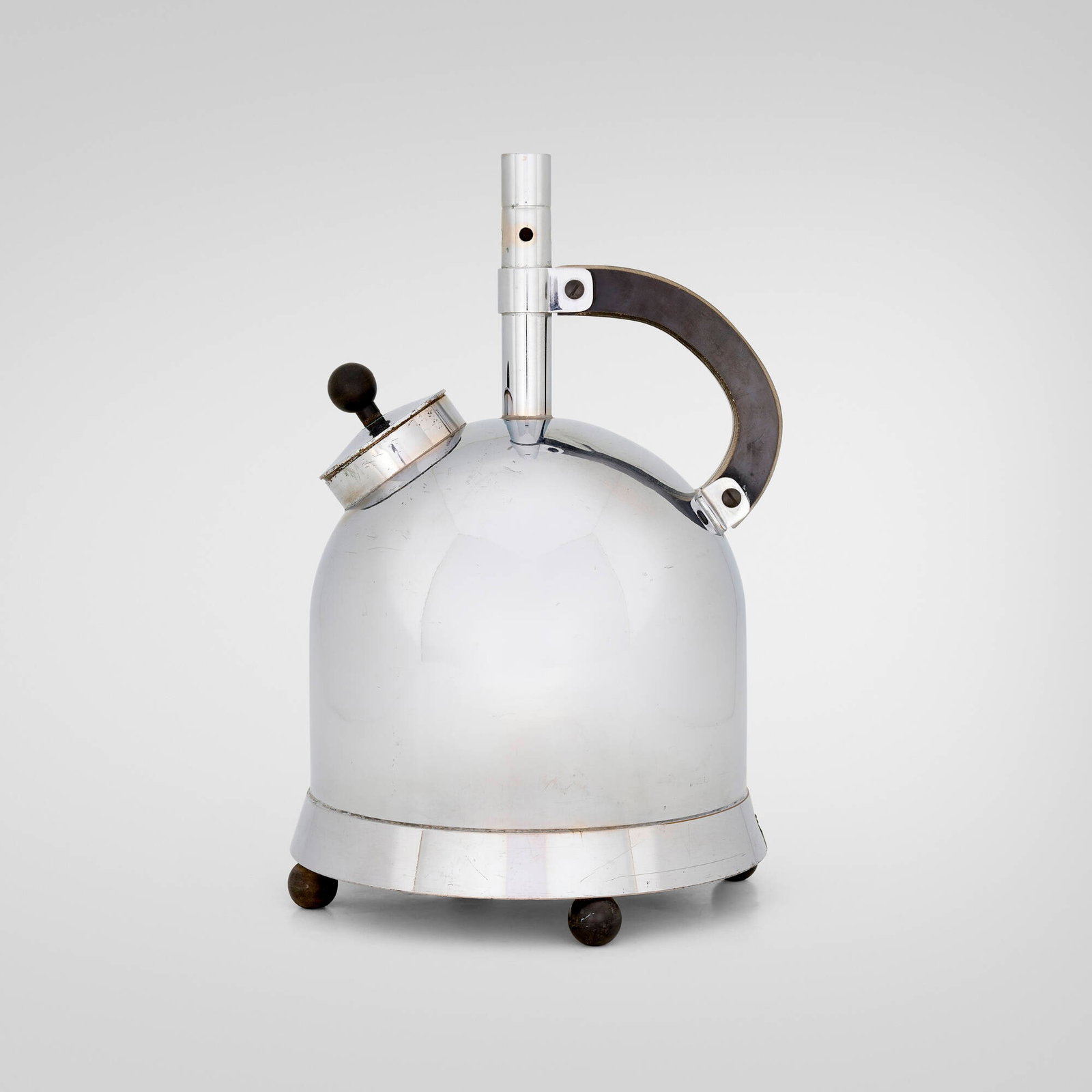 Rochester Products, Myrick inhalator: Rochester Products Myrick inhalator USA, c. 1940 chrome-plated metal, Bakelite 14.75 h x 9.75 dia in (37 x 25 cm) Metal manufacturer's label to lower edge 'Myrick Inhalator Cat. no. 460 Rochester