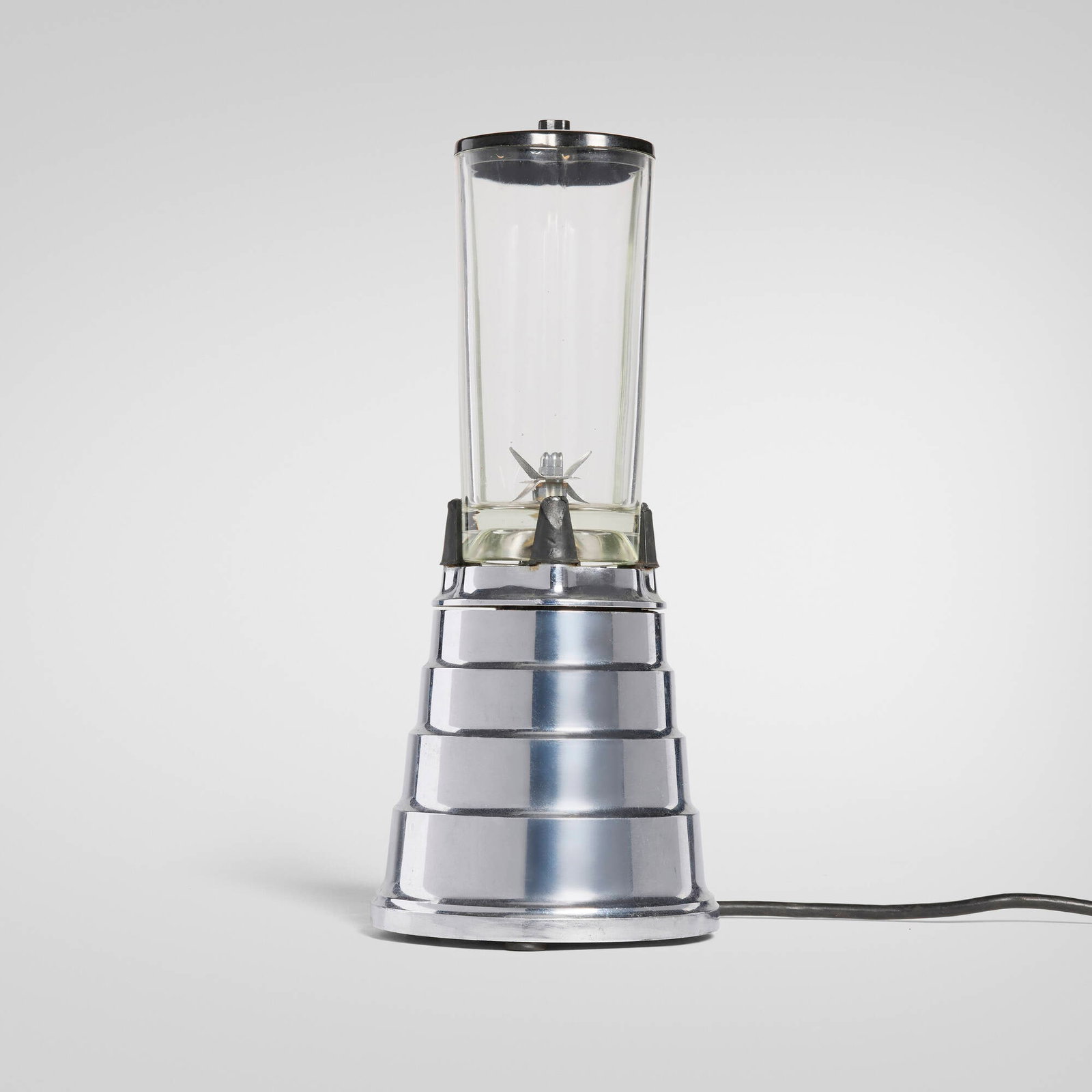 Peter Muller-Munk, Miracle Mixer, model B: Peter Muller-Munk Miracle Mixer, model B WaringUSA, 1938plastic, glass, chrome-plated aluminum, steel, rubber 16.25 h x 7 dia in (41 x 18 cm) Molded manufacturer's mark to base 'Waring M