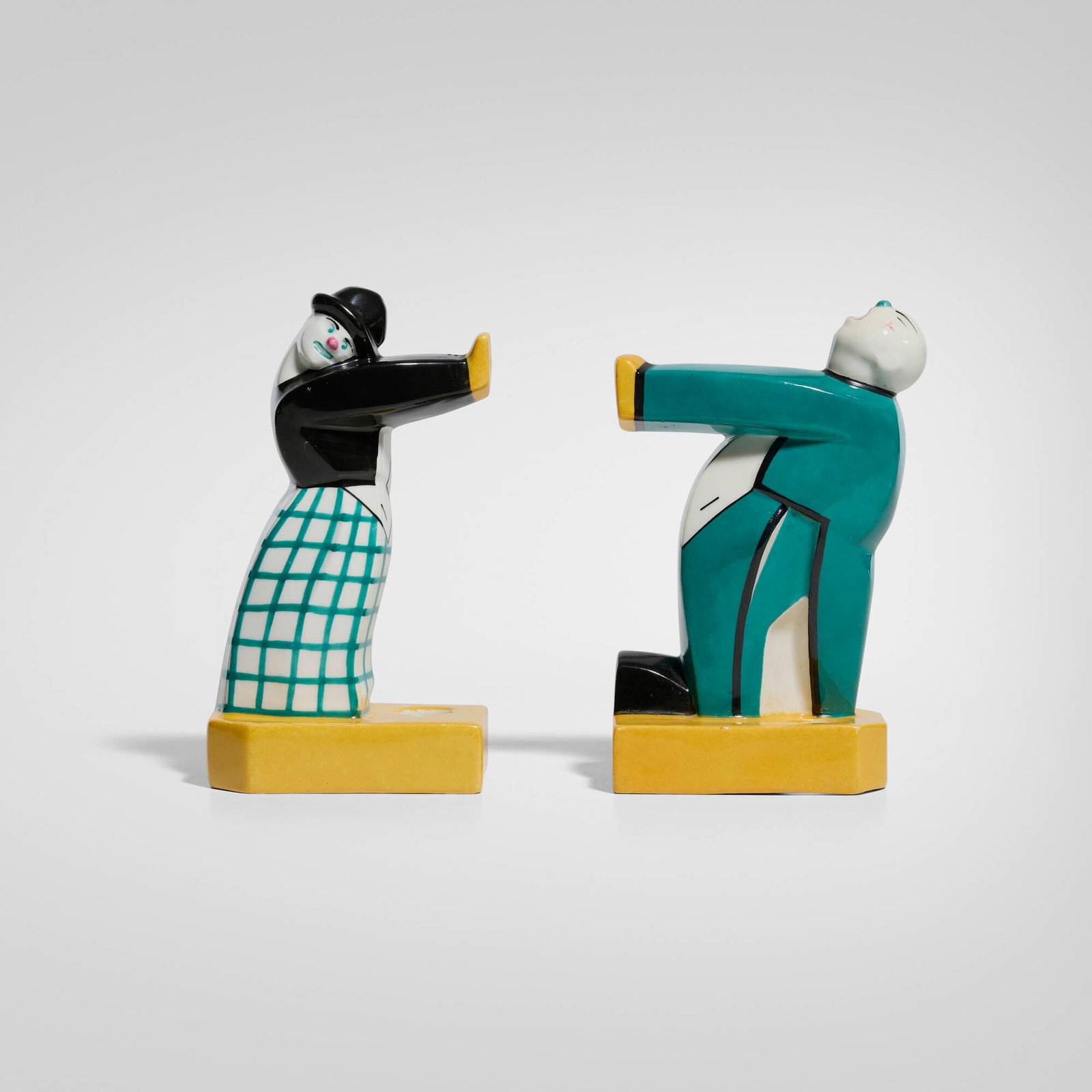 Robj, Clown push and pull bookends, pair - 2