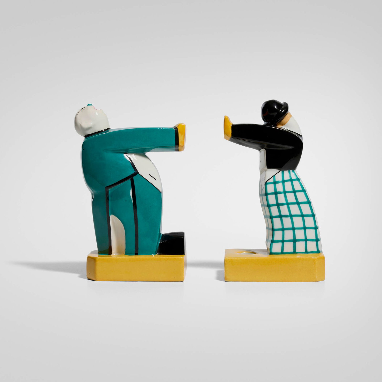 Robj, Clown push and pull bookends, pair - 3