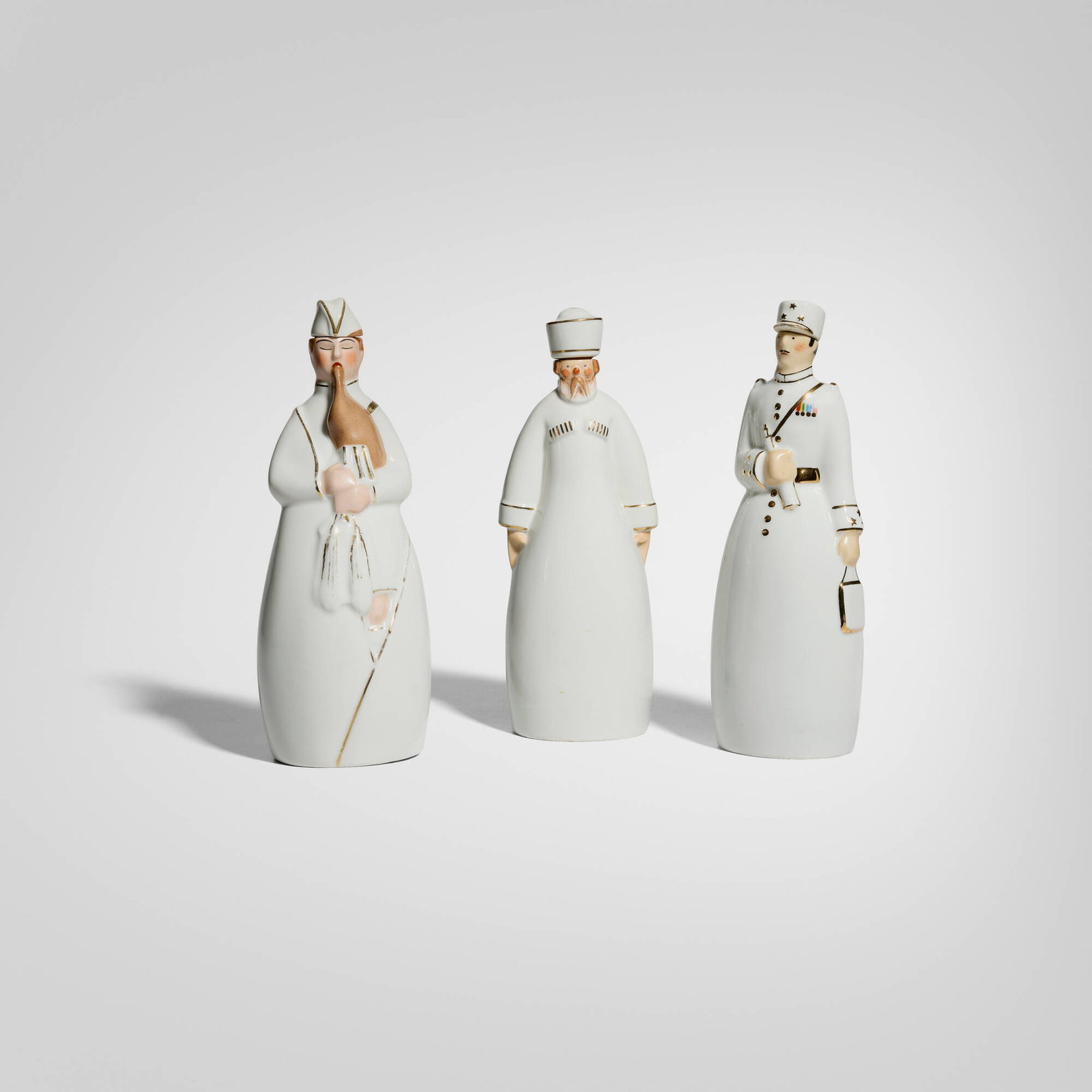 Robj, Figural stoppered bottles, set of three (1 of 5)
