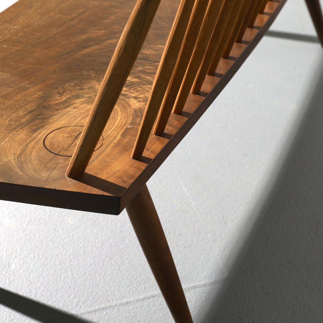 George Nakashima bench with back - 4