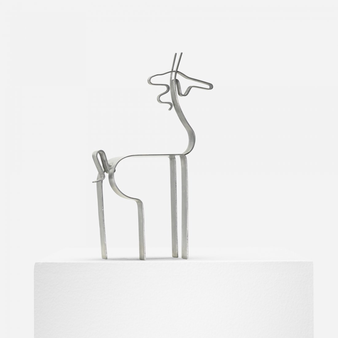 Russel Wright rare Horse: Russel Wright rare Horse for Rena Rosenthal USA, 1930 cut and bent aluminum 5 w x 2 d x 8 h inches Literature: Russel Wright: American Designer, Hennessey, pg. 19 Provenance: Wright, Modernist 20th Ce