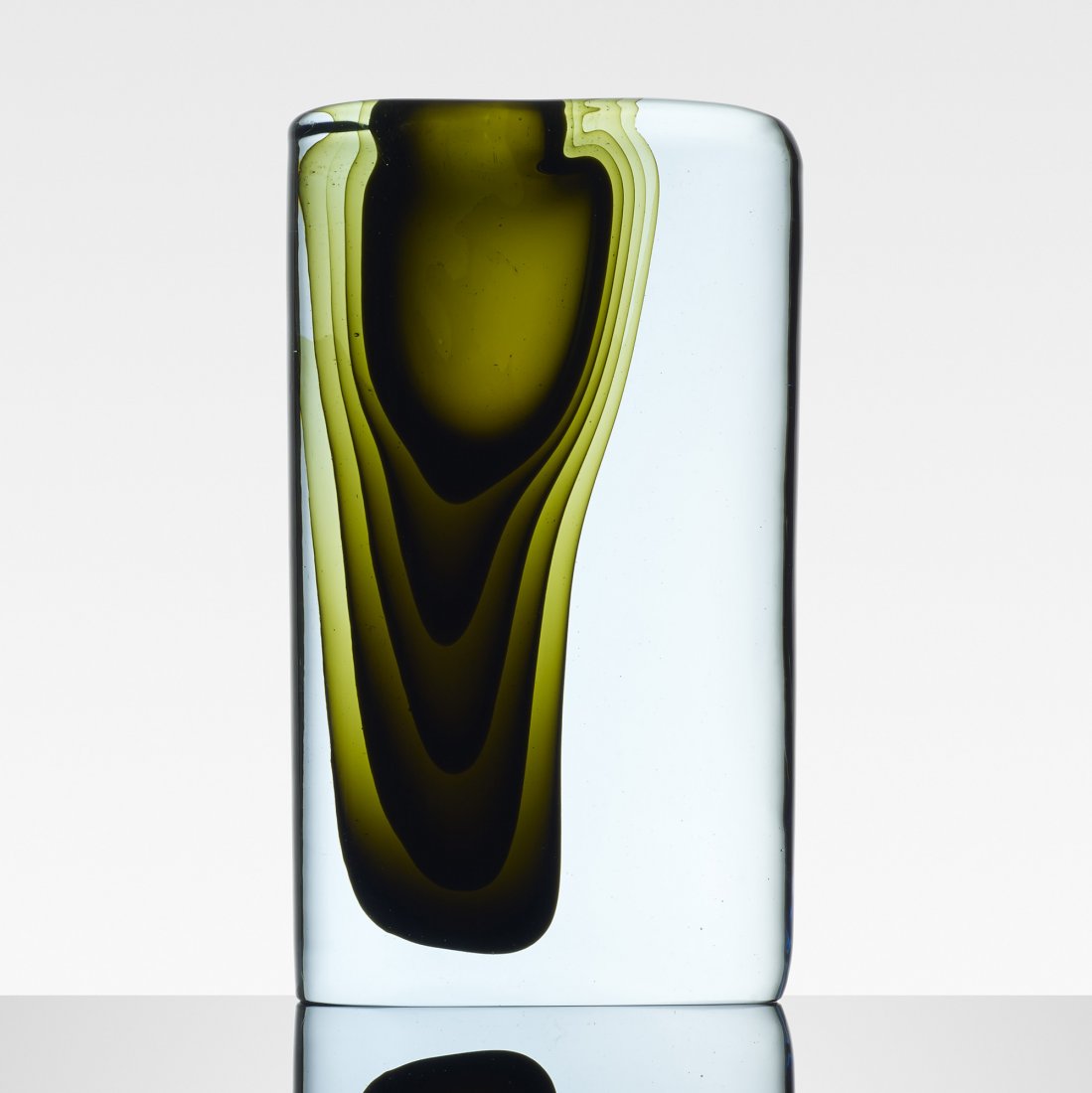 Antonio da Ros Sasso vase: Antonio da Ros Sasso vase Cenedese Italy, 1959 sommerso glass 7 w x 3 d x 11.75 h inches Literature: Art Glass From Murano 1910-1970, Heiremans, pg. 75 Murano Glass 1945-1970, Heiremans, pl. 91