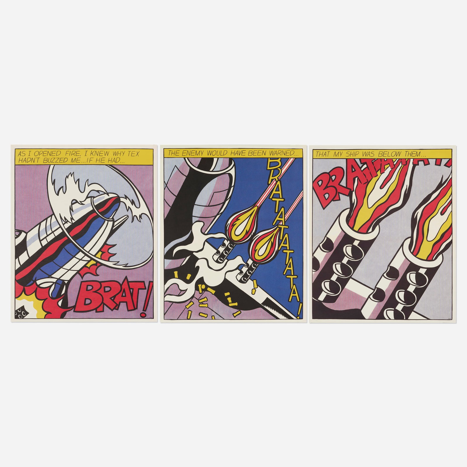 Roy Lichtenstein, As I Opened Fire (triptych) (1 of 2)