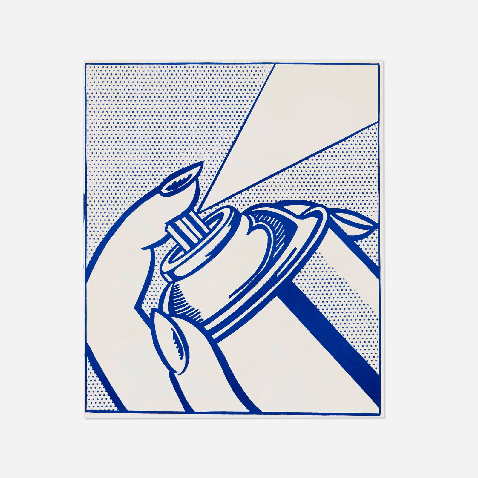 Roy Lichtenstein, Spray Can (from the One Cent Life portfolio): Roy Lichtenstein Spray Can (from the One Cent Life portfolio) 1963 / 1964lithograph sight: 12.875 h x 10.75 w in (33 x 27 cm) One Cent Life was an avant-garde publication that combined