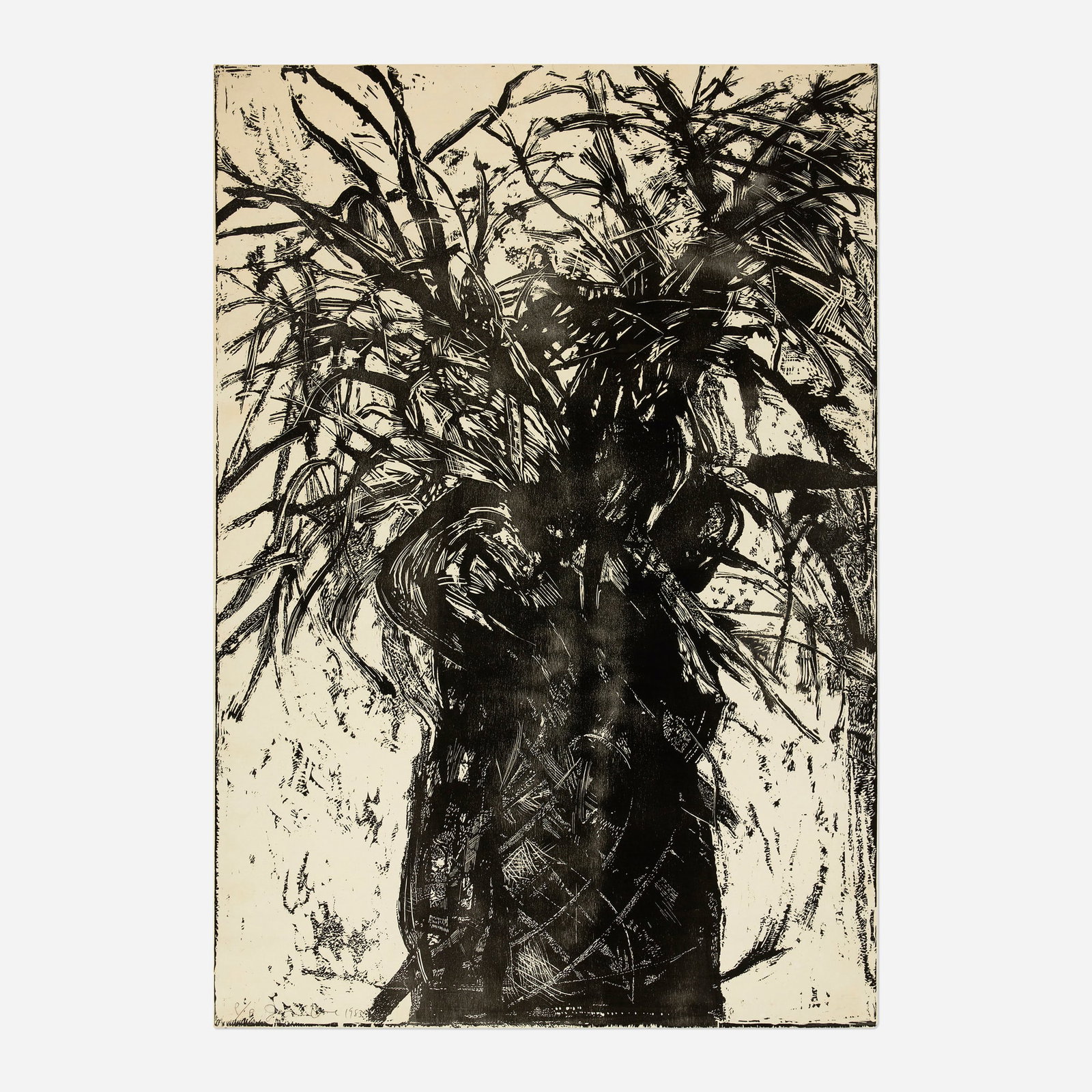 Jim Dine, Left Panel (from the Three Sydney Close Woodcuts triptych) (1 of 3)