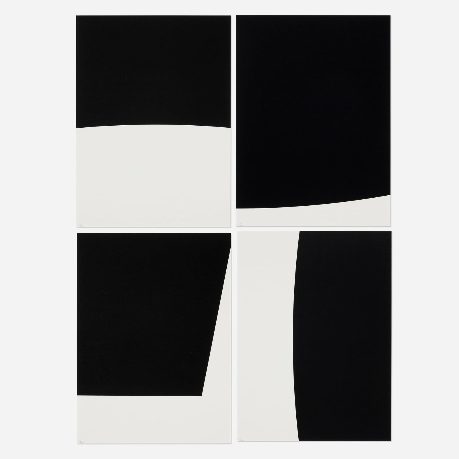Ellsworth Kelly, Four works from Un coup de des jamais n'abolira le hasard (by Stephane Mallarme) (1 of 3)