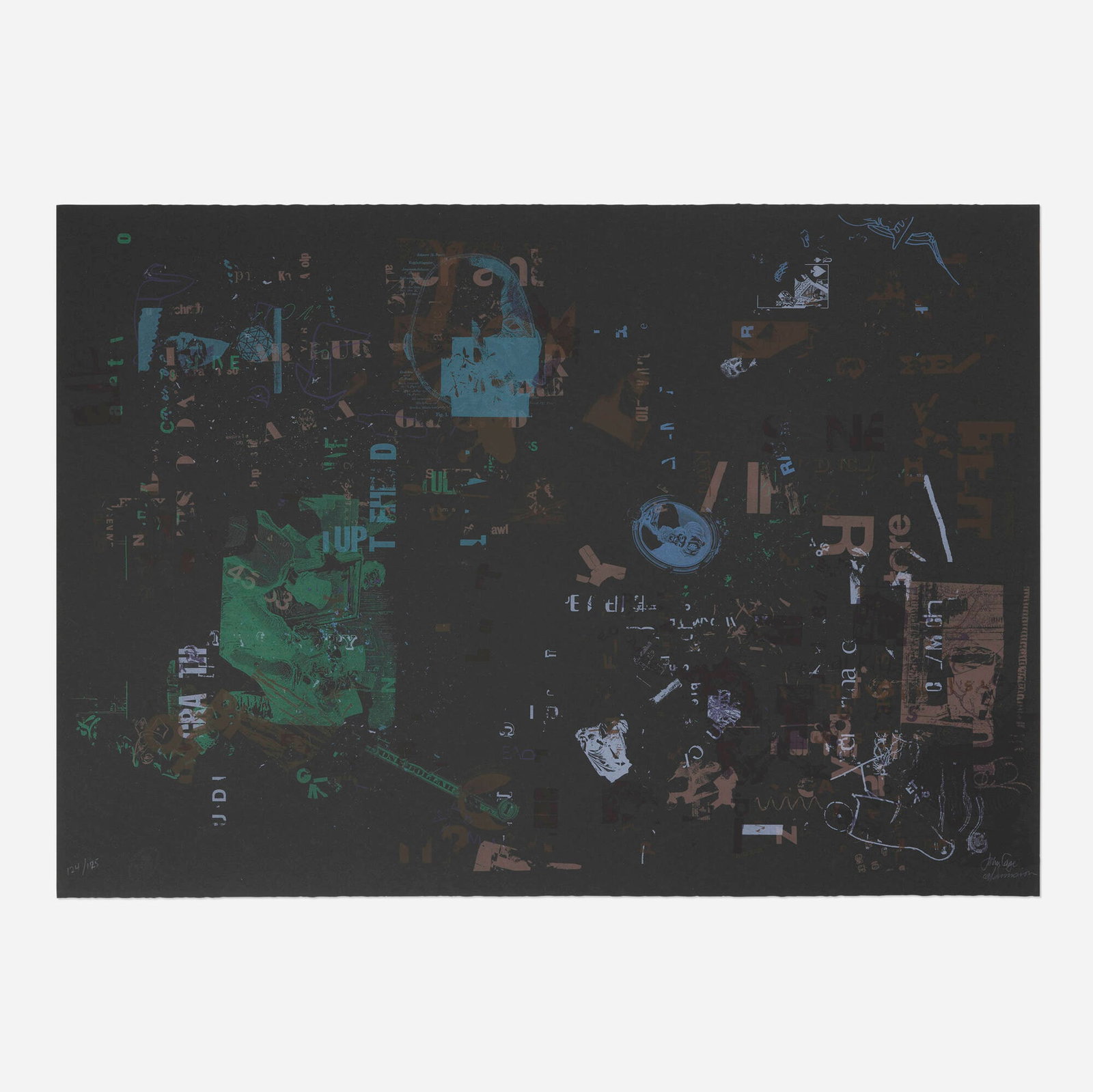 John Cage, Lithograph B (from Not Wanting to Say Anything About Marcel) (1 of 3)