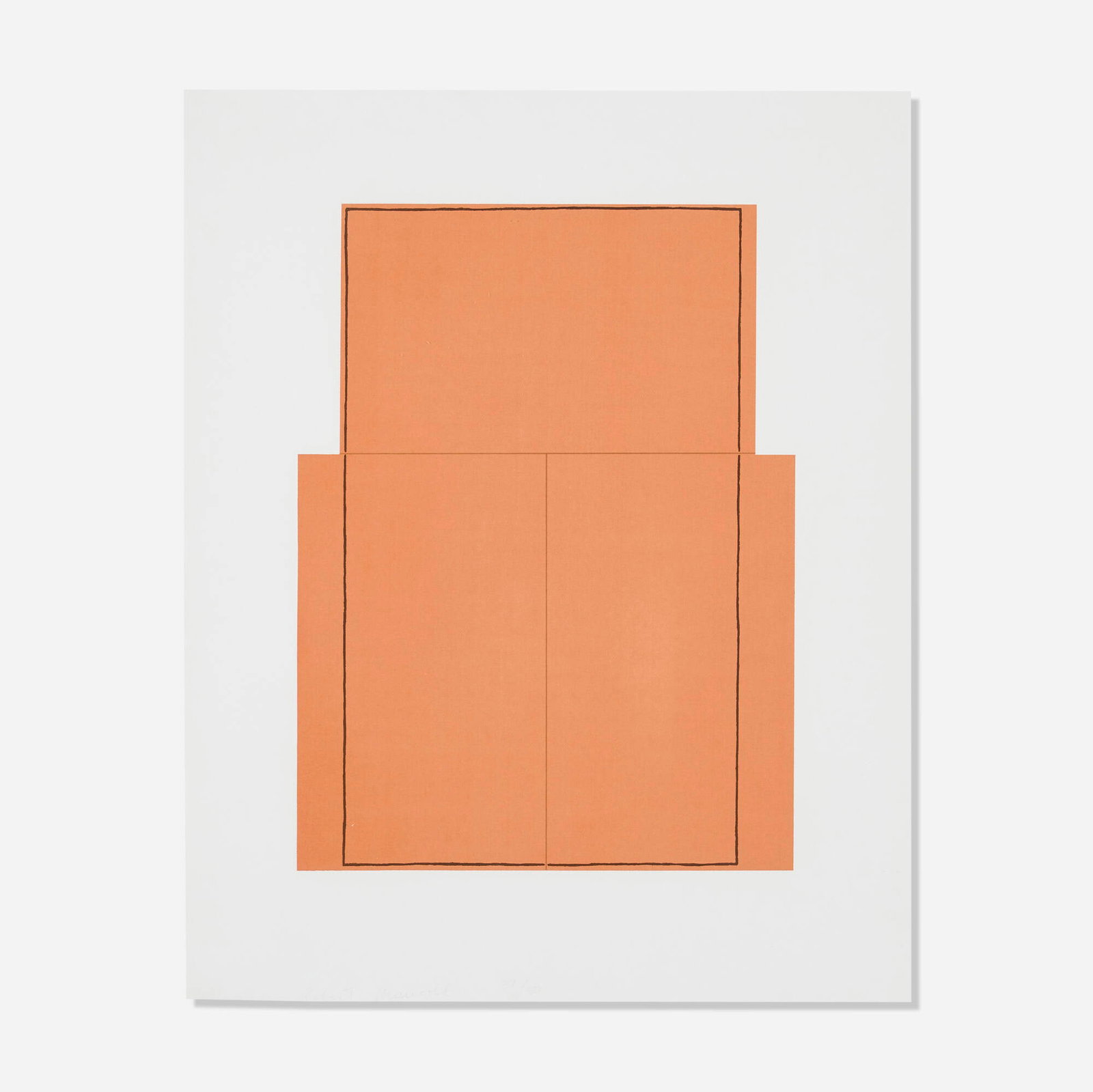 Robert Mangold, Rectangle within Three Rectangles (Orange) (1 of 4)