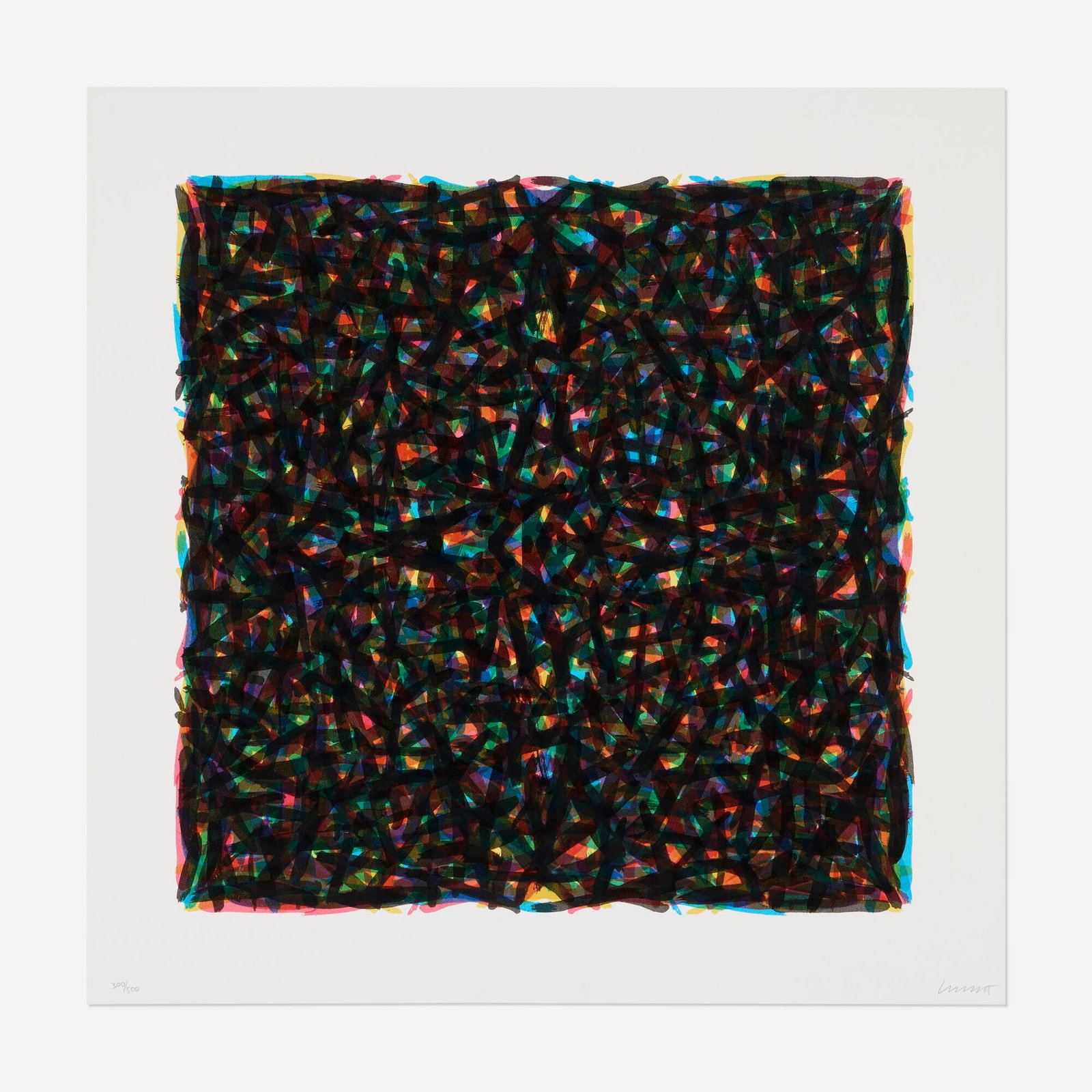 Sol LeWitt, Brushstrokes in All Directions (1 of 3)