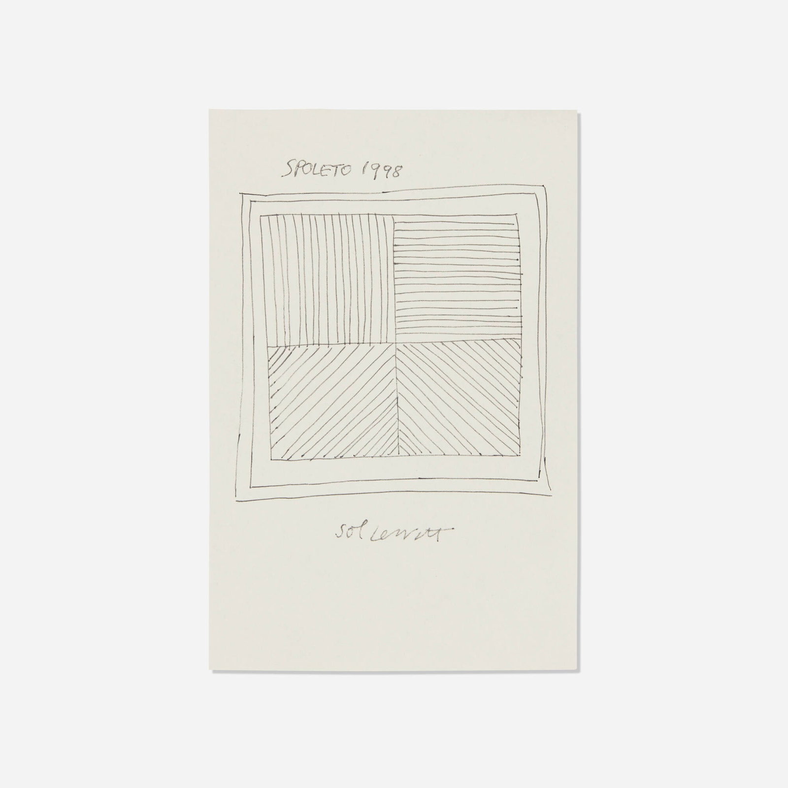 Sol LeWitt, Spoleto (drawing and ephemera) (1 of 3)