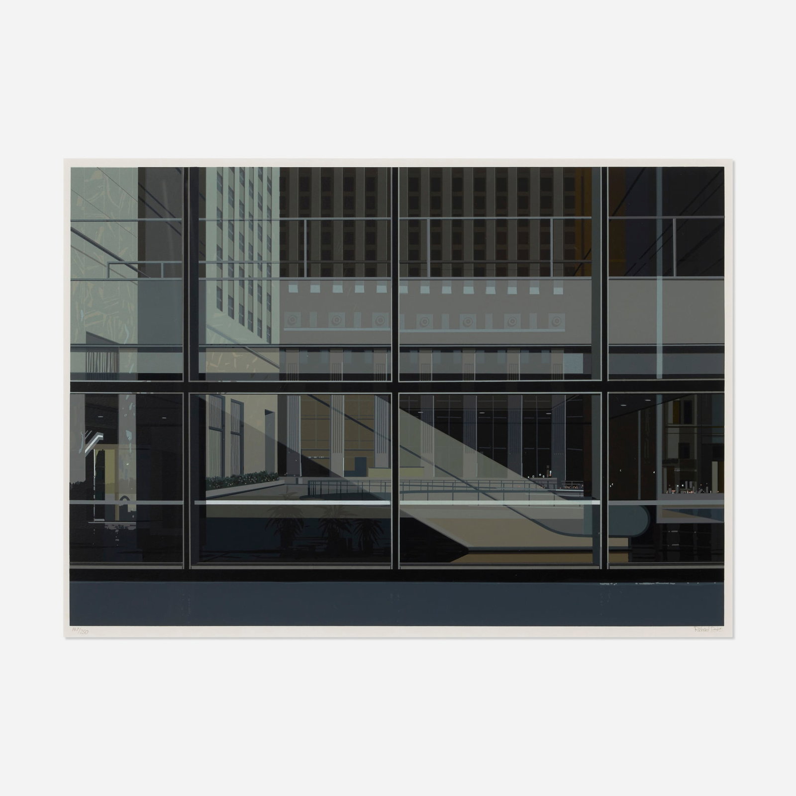 Richard Estes, Manhattan (from the Urban Landscapes III portfolio): Richard Estes Manhattan (from the Urban Landscapes III portfolio) 1981 screenprint in colors image: 13.875 h x 19.875 w in (35 x 50 cm) sight: 14.375 h x 20.375 w in (37 x 52 cm) Signed and