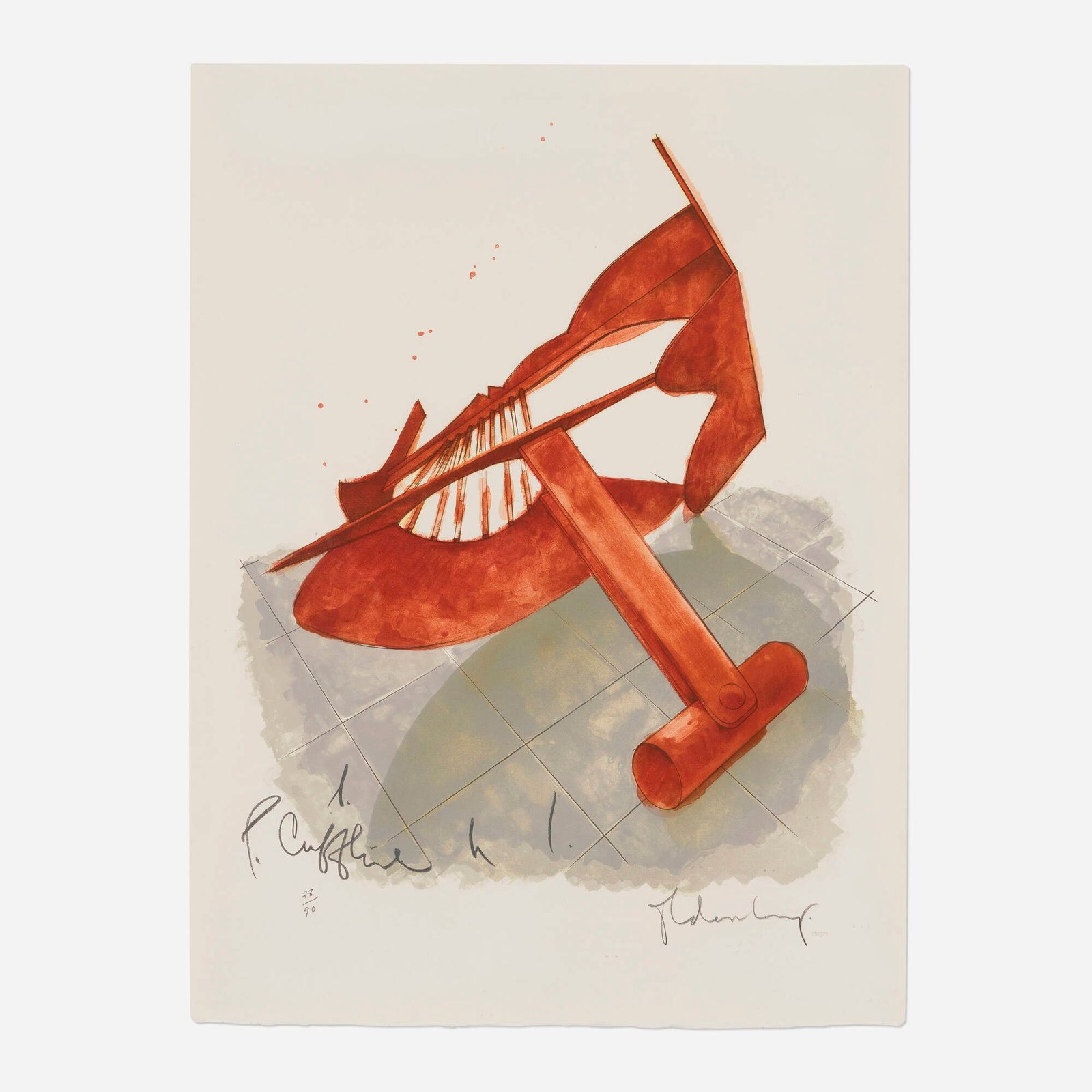 Claes Oldenburg, Picasso Cufflink (from the Homage to Picasso portfolio) (1 of 4)