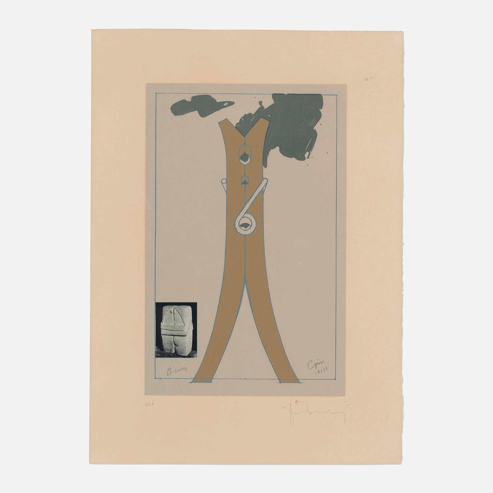 Claes Oldenburg, Proposal for a Colossal Structure in the Form of a Clothspin (1 of 4)