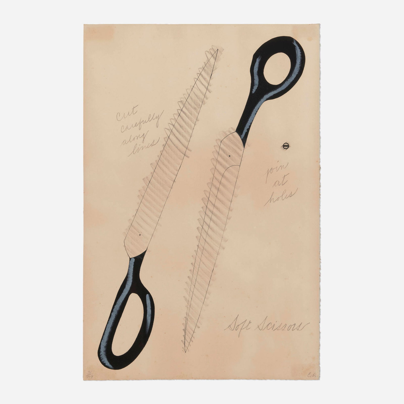 Claes Oldenburg, Scissors to Cut Out (from the National Collection of Fine Arts portfolio) (1 of 4)