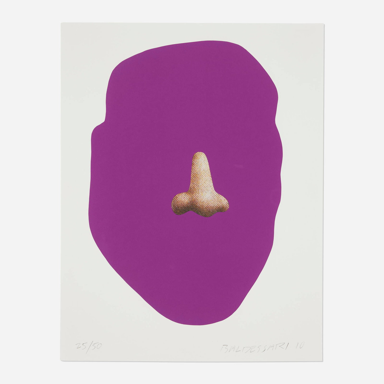 John Baldessari, Nose/Silhouette: Violet (1 of 4)