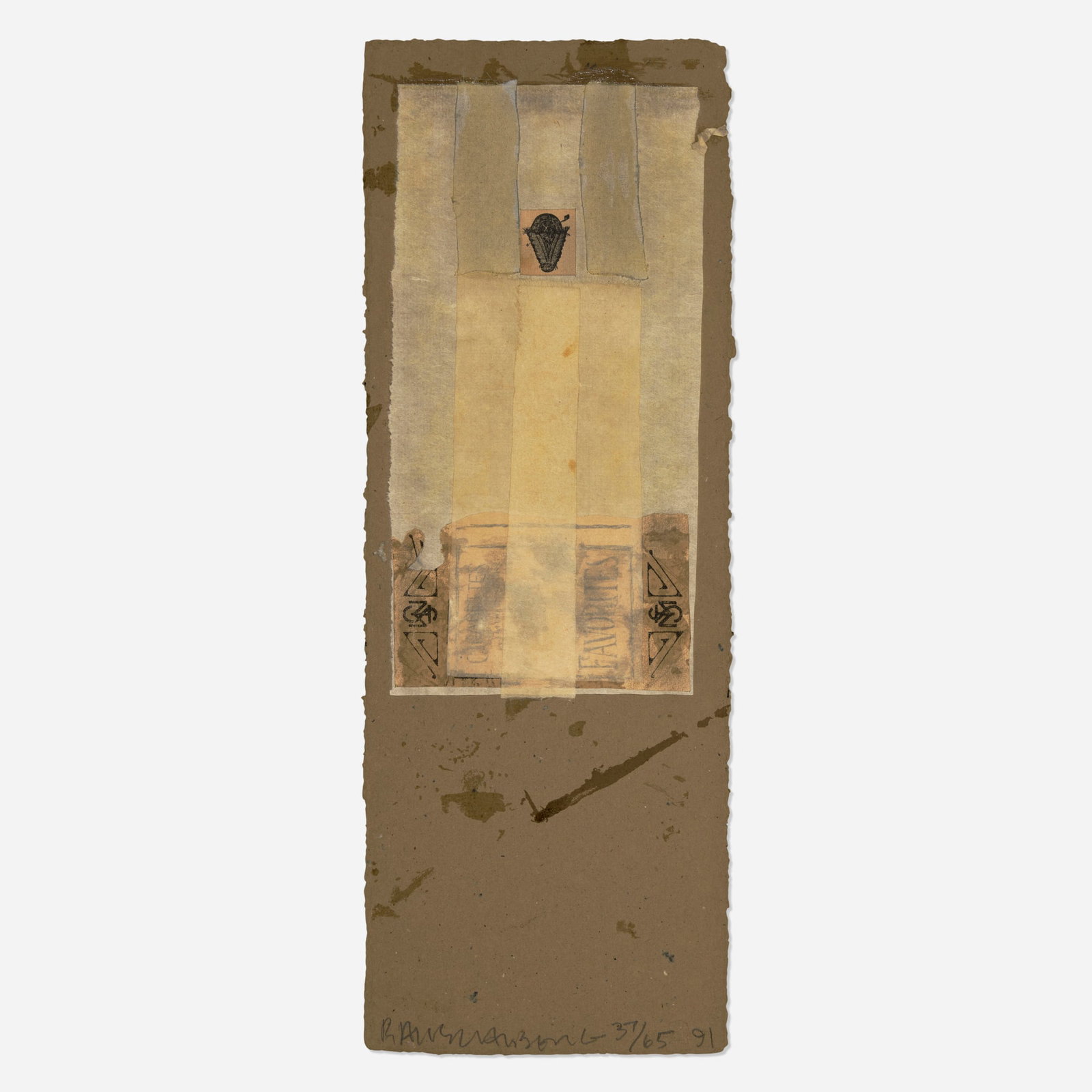 Robert Rauschenberg, Untitled (from the Shirtboards, Morocco, Italy '52 portfolio) (1 of 3)
