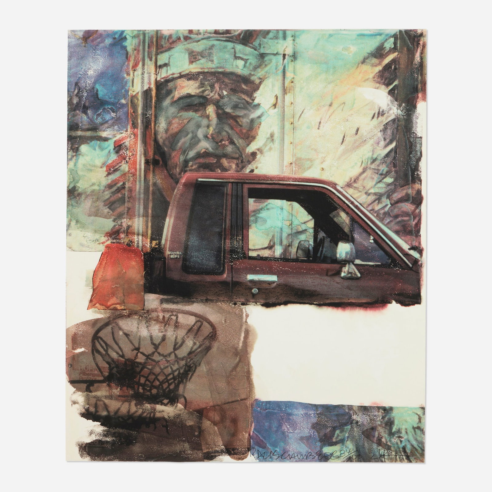 Robert Rauschenberg, Untitled (Native American with Truck) (1 of 4)