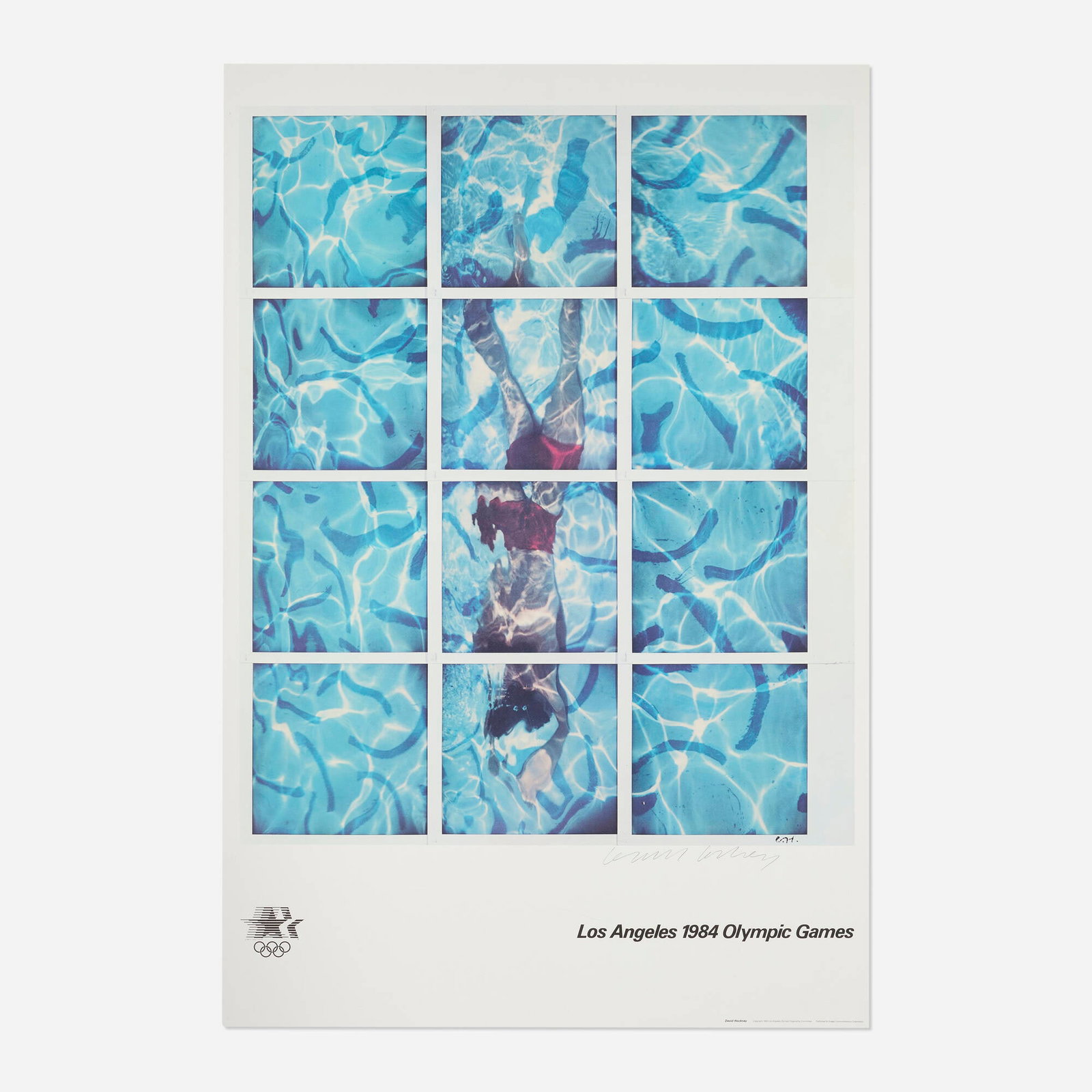 David Hockney, Polaroids of Swimmer, Los Angeles 1984 Olympic Games (1 of 4)