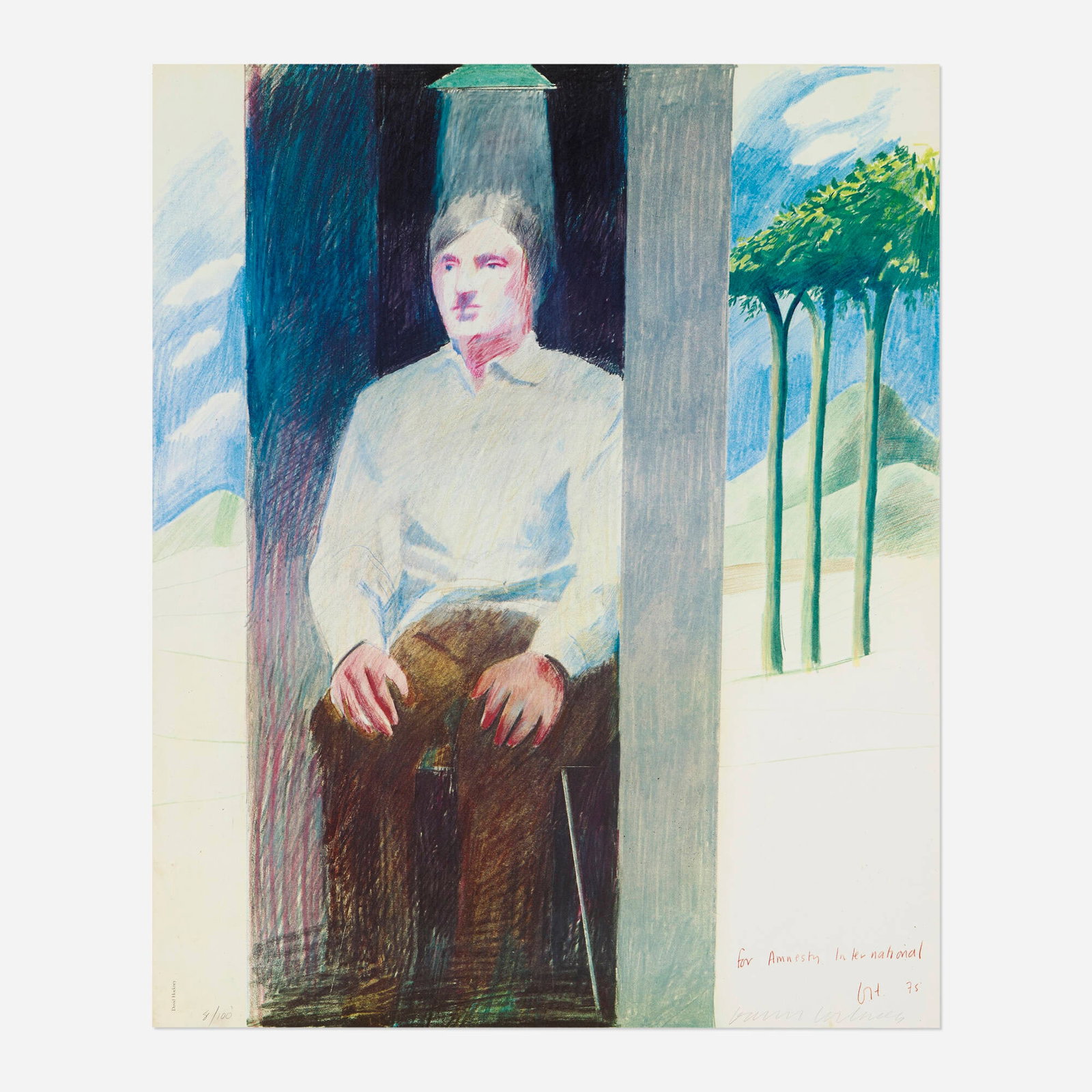 David Hockney, Prisoner, for Amnesty International (1 of 3)