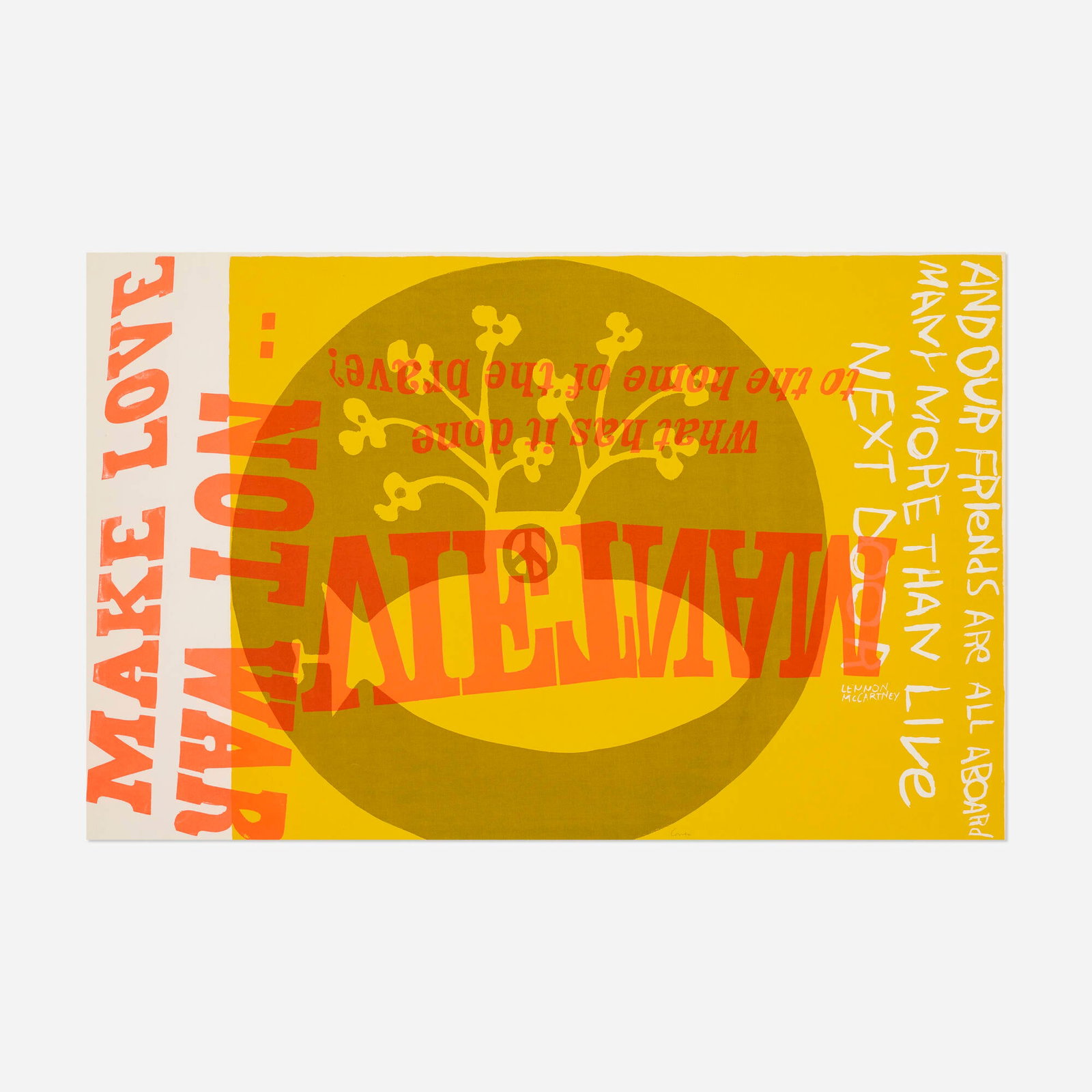 Corita Kent (Sister Mary Corita), yellow submarine: Corita Kent (Sister Mary Corita) yellow submarine 1967 screenprint in colors sight: 22.25 h x 34.75 w in (57 x 88 cm) Signed to lower edge 'Corita'. This work is from the edition of unknown size