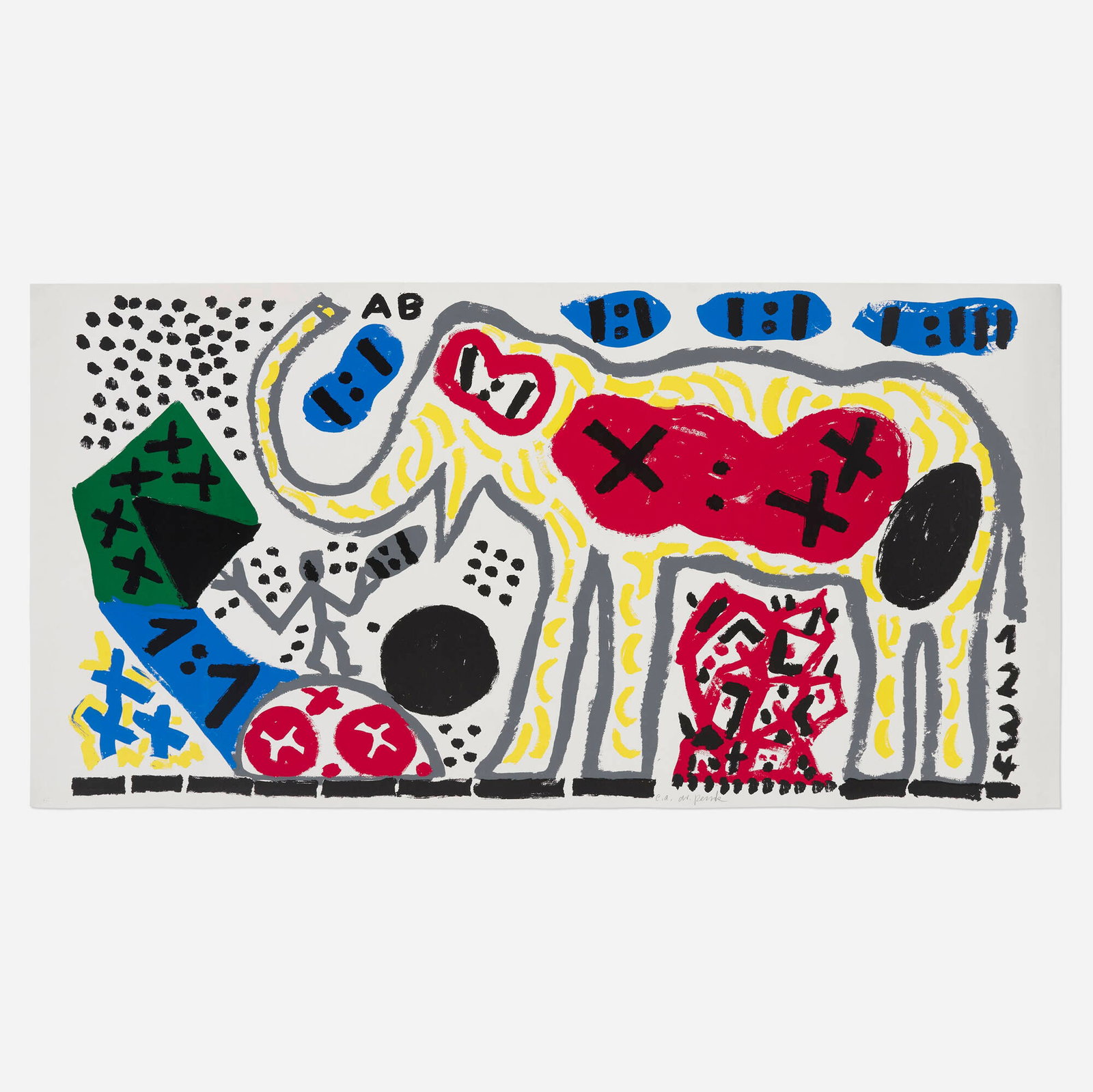 A.R. Penck, Bananenelephant (1 of 3)