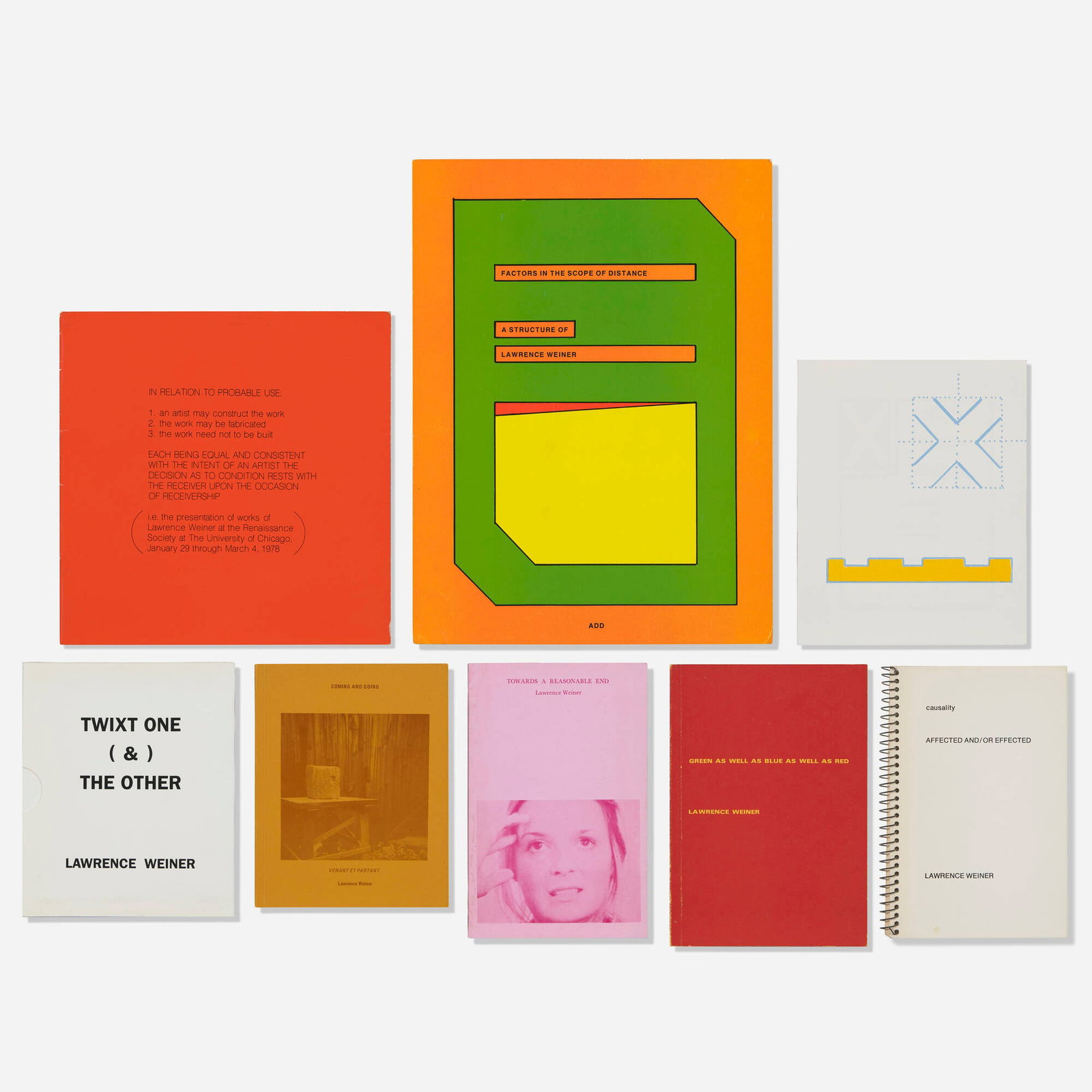 Lawrence Weiner, Collection of eight artist's books (1 of 6)