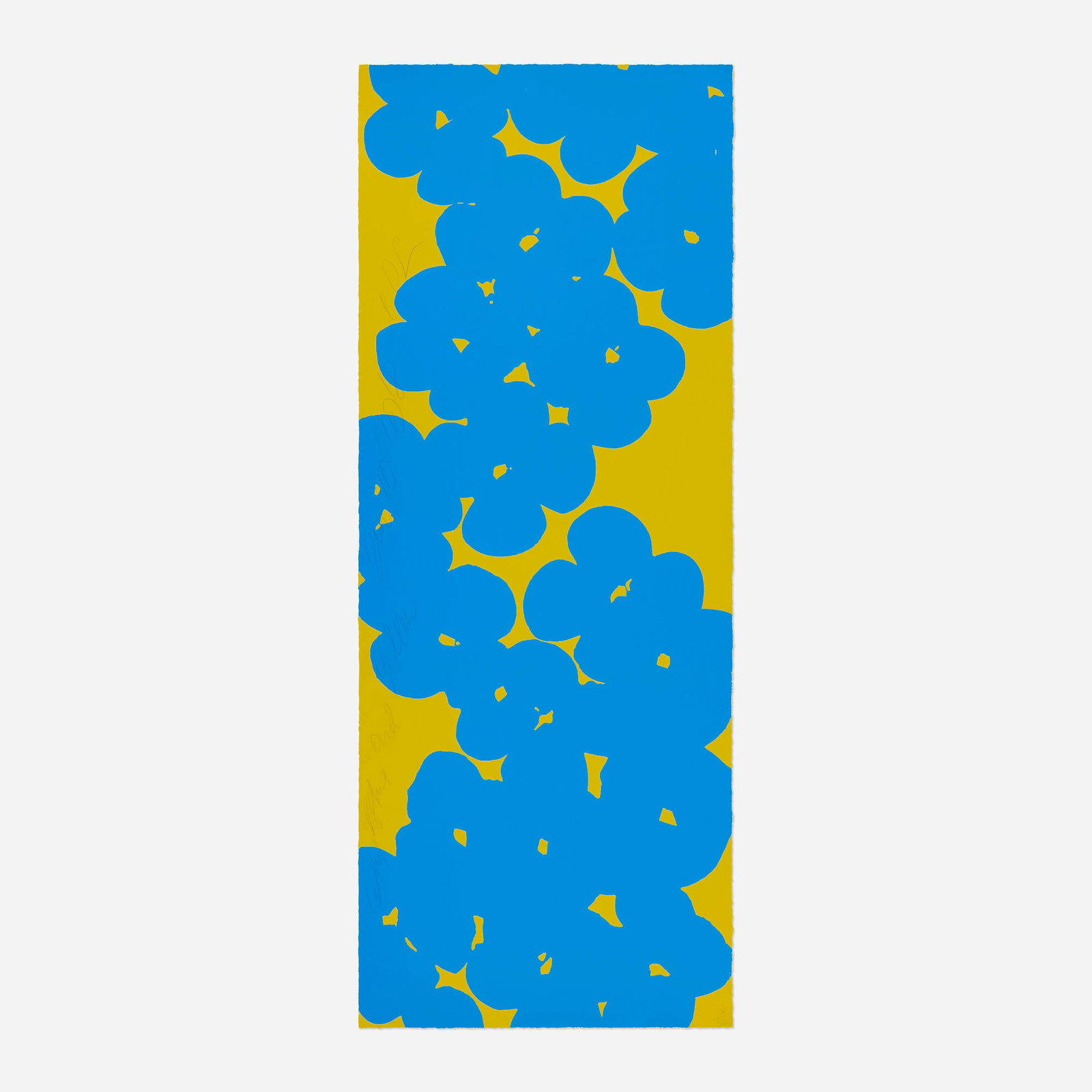Donald Sultan, Wallflower (Cyan Blue and Yellow) (1 of 3)