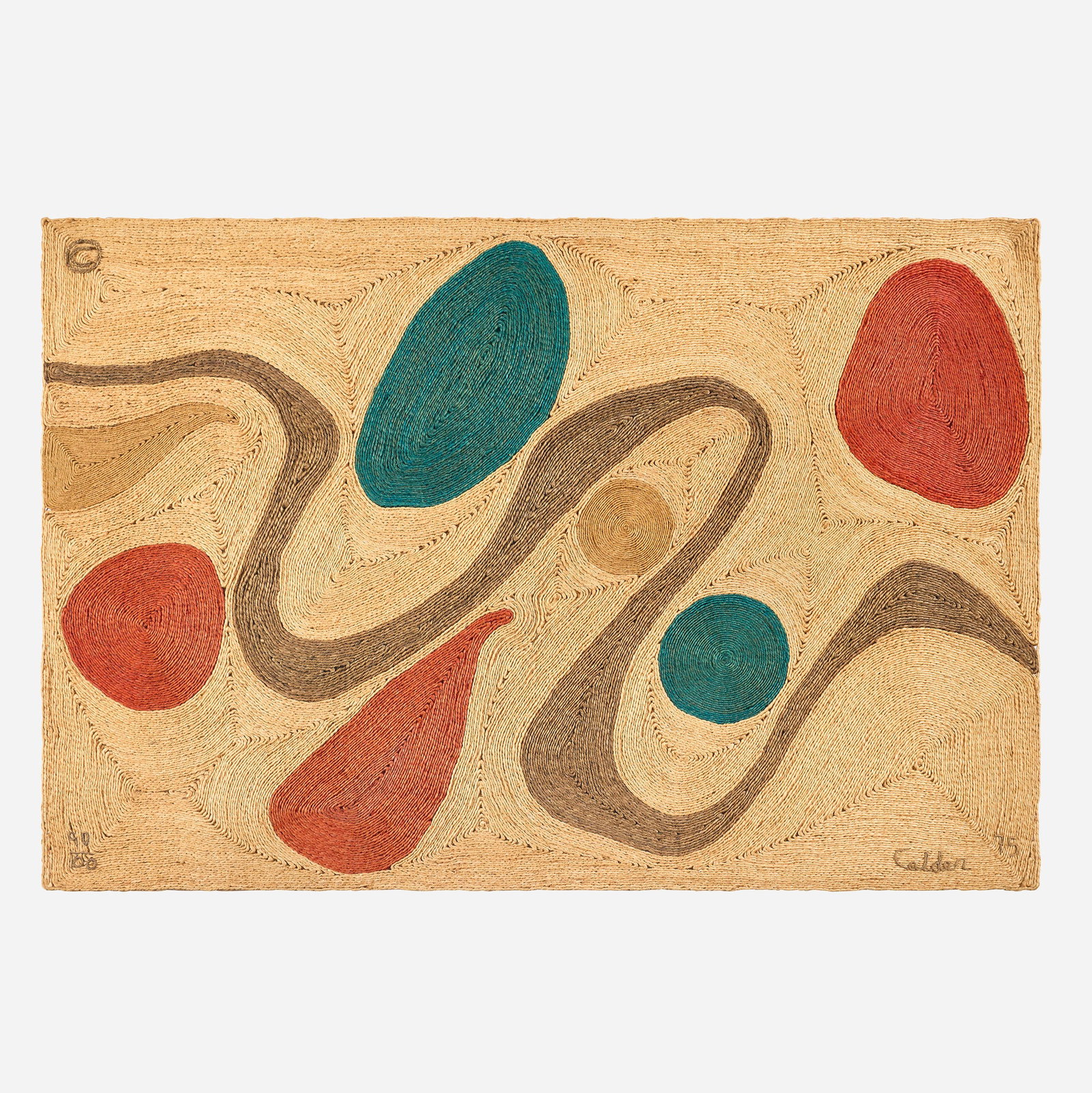 After Alexander Calder, Turquoise tapestry (1 of 3)