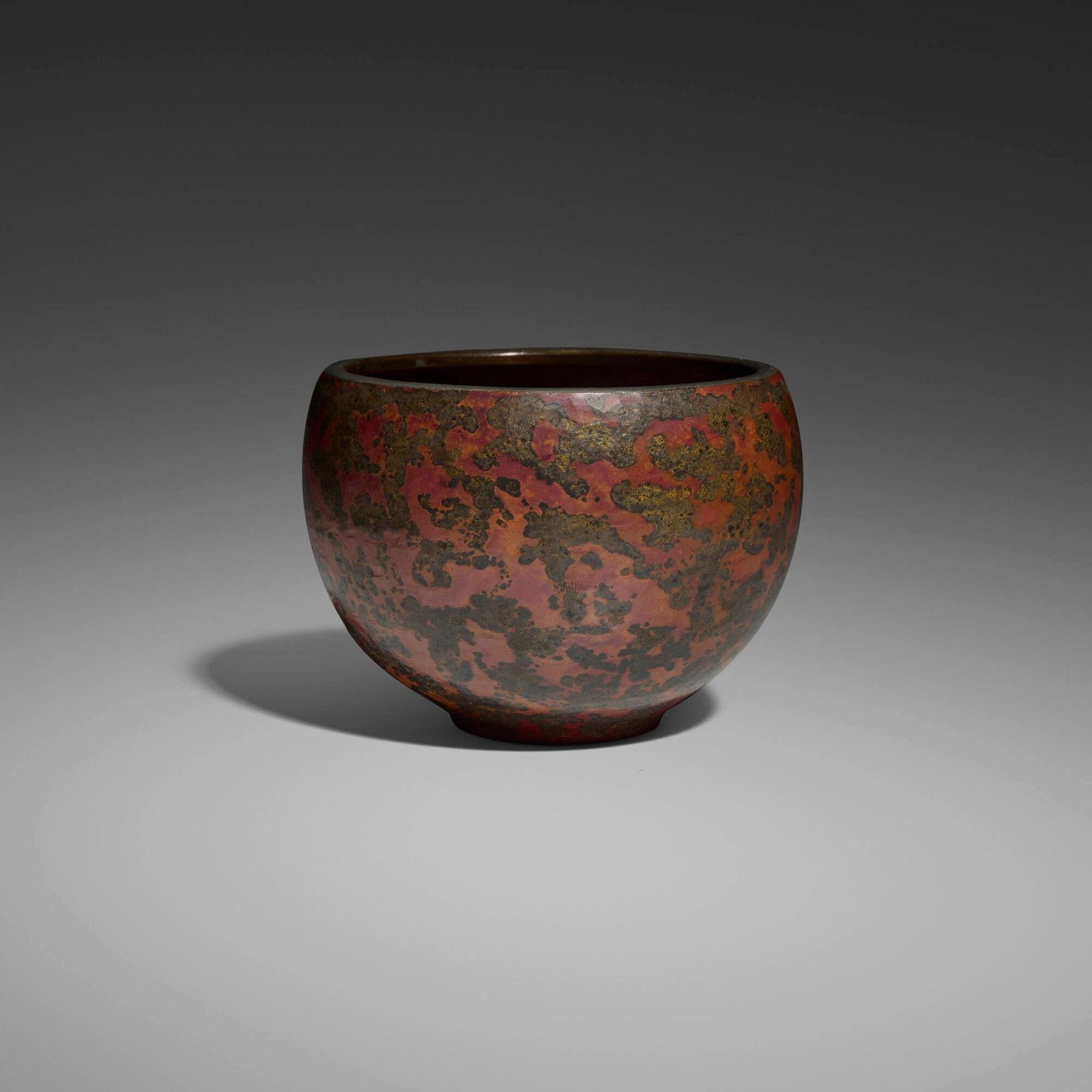 Claude Linossier, Dinanderie bowl: Claude Linossier Dinanderie bowl France, c. 1930 hammered copper, silver 3.25 h x 4.25 dia in (8 x 11 cm) Incised signature to underside 'Linossier'. Provenance: Important Private Texas