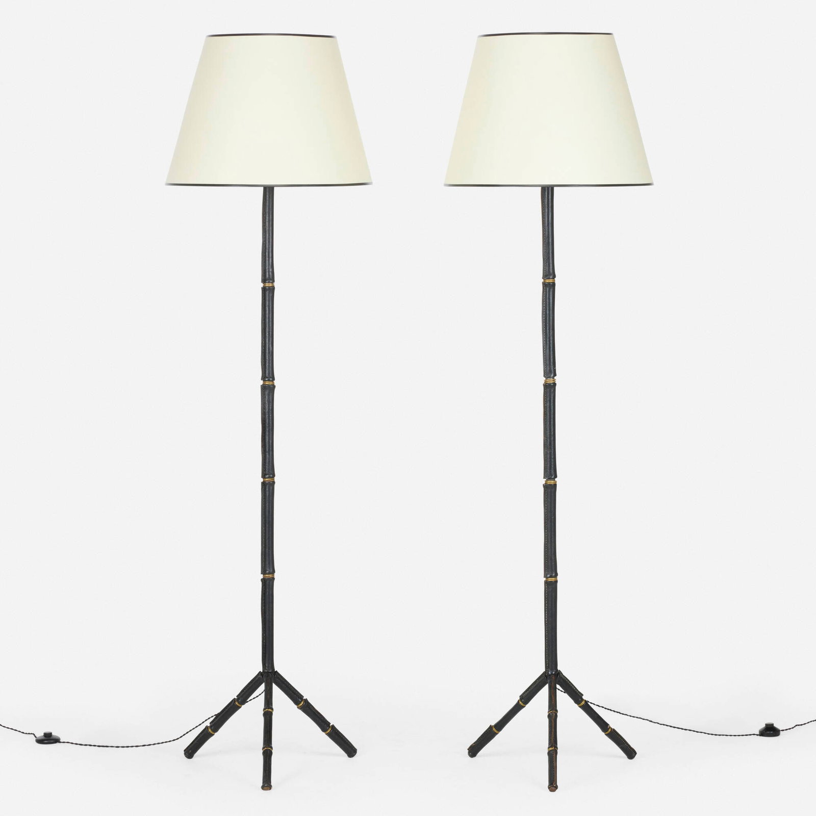 Jacques Adnet, Floor lamps, pair (1 of 4)
