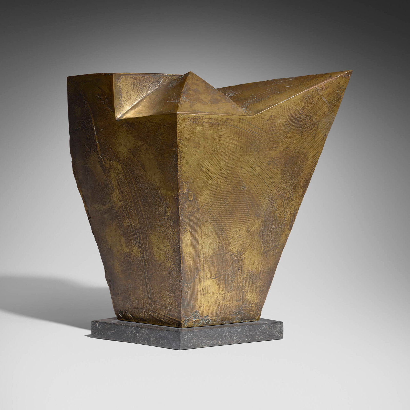 Emile Gilioli, L'homme de paix: Emile Gilioli L'homme de paix France cast patinated bronze, marble 22.125 h x 23.25 w x 14.5 d in (56 x 59 x 37 cm) Incised signature, number, and foundry mark to lower edge 'Gilioli 1/6'. This