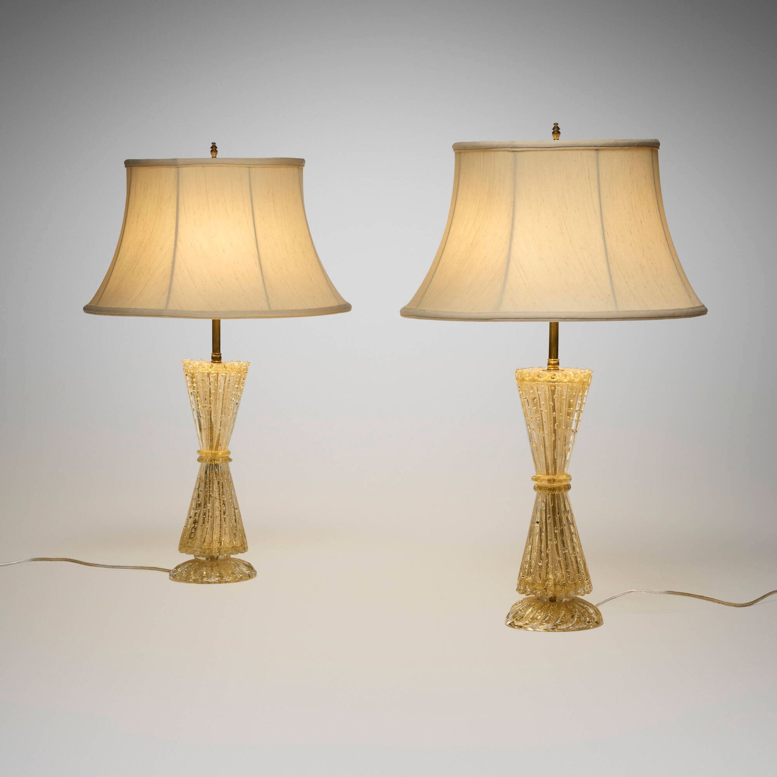 Ercole Barovier, Table lamps, pair (1 of 5)