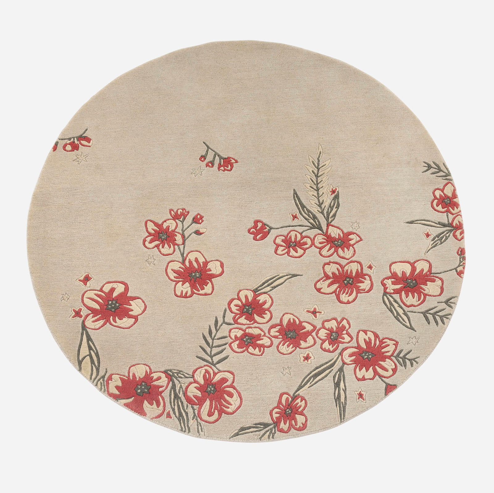 Tyler Hays, Tablecloth pile carpet: Tyler Hays Tablecloth pile carpet BDDWUSA, 21st centuryhand-knotted wool 48.5 dia in (123 cm) Provenance: Private Collection This work will ship from