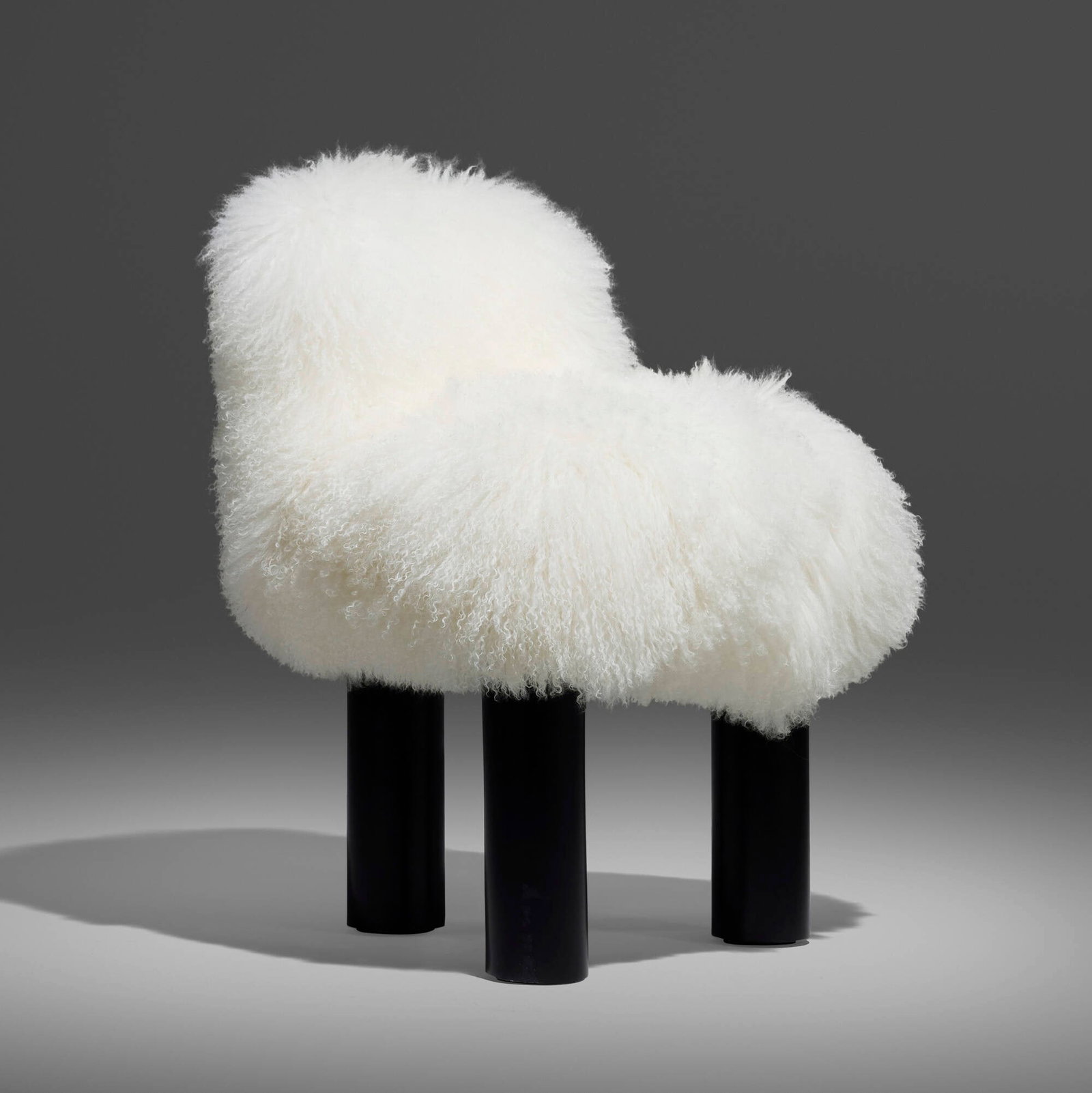 Cini Boeri, Botolo High chair: Cini Boeri Botolo High chair Arflex Italy, 1973 / 2020 upholstery, enameled steel 31 h x 24 w x 23 d in (79 x 61 x 58 cm) Decal manufacturer's label to underside 'arflex'. Literature: